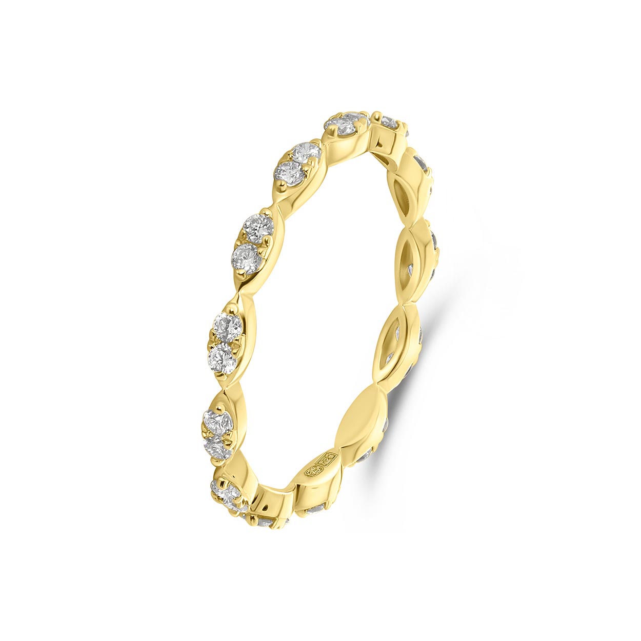 Geelgouden eternity ring met lab grown diamanten R480-RDF24368BB-LG-Y