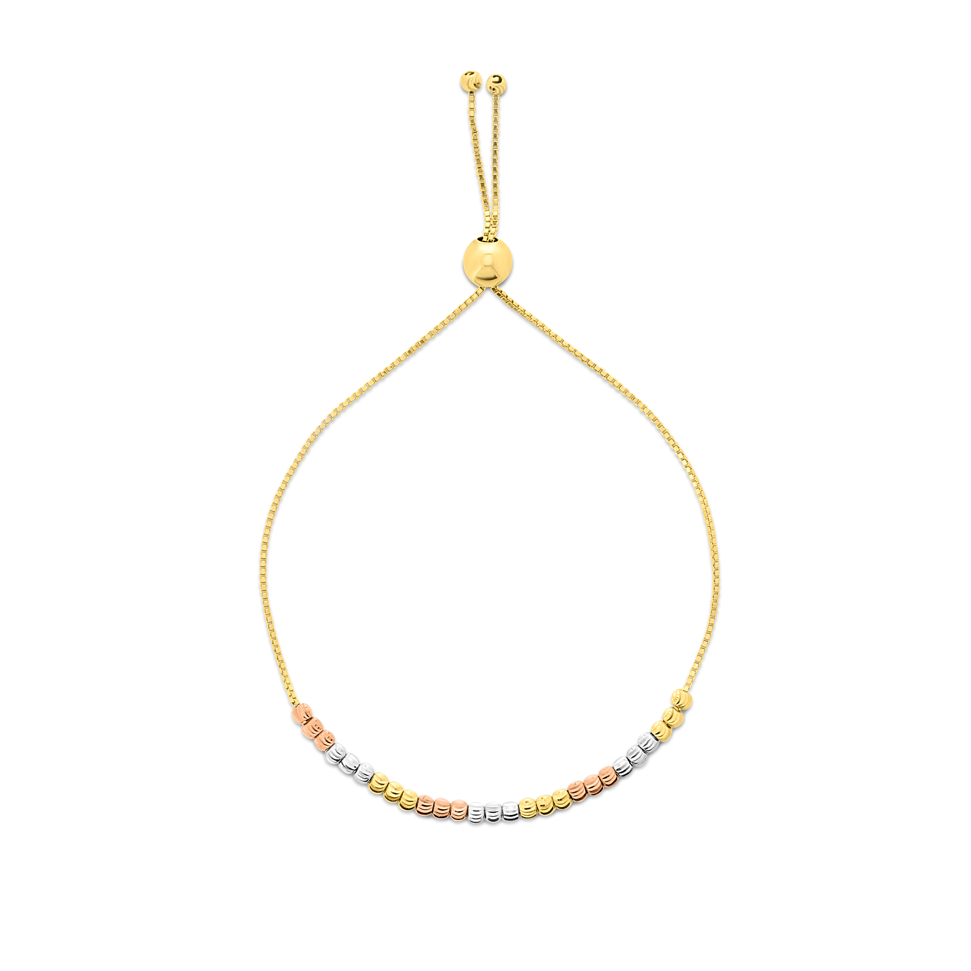 Bicolor fantasiearmband verstelbaar B515-18U31-FOB0004-DC-YWR