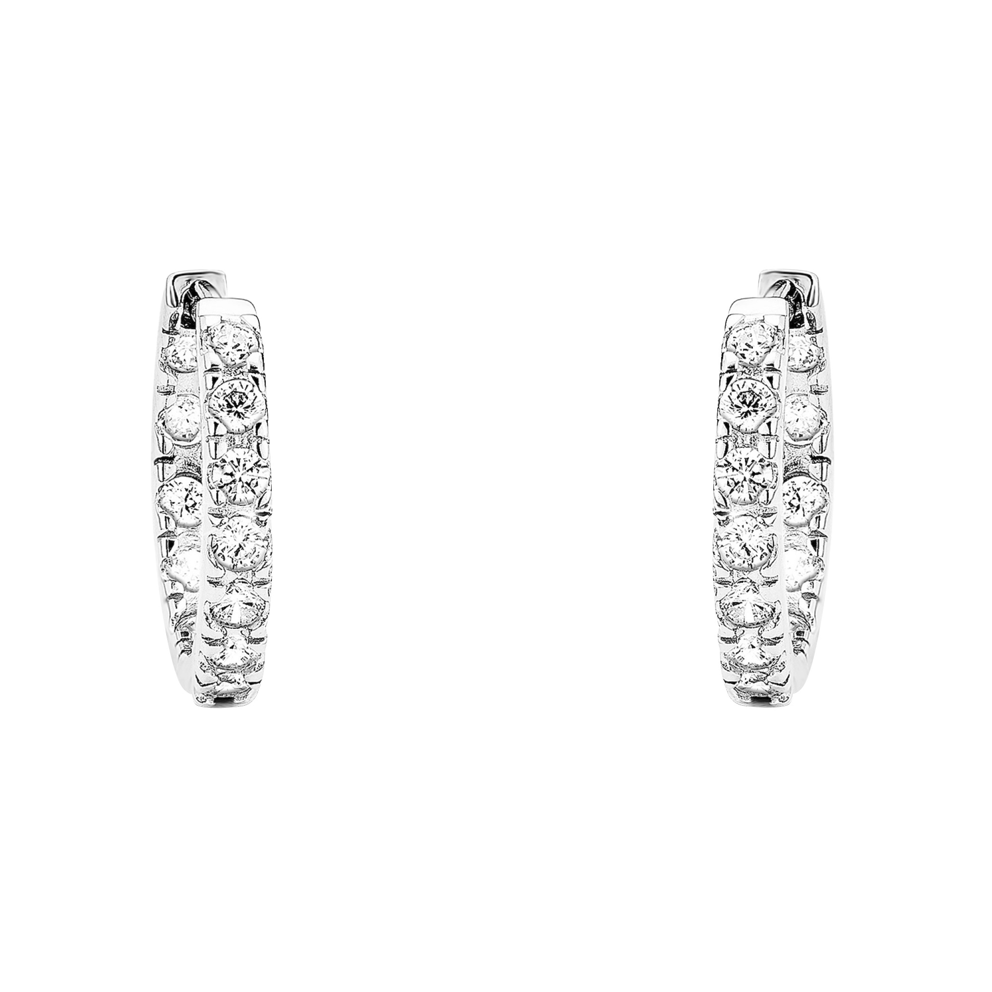Oorringen van sterling zilver met zirkonia 2017380