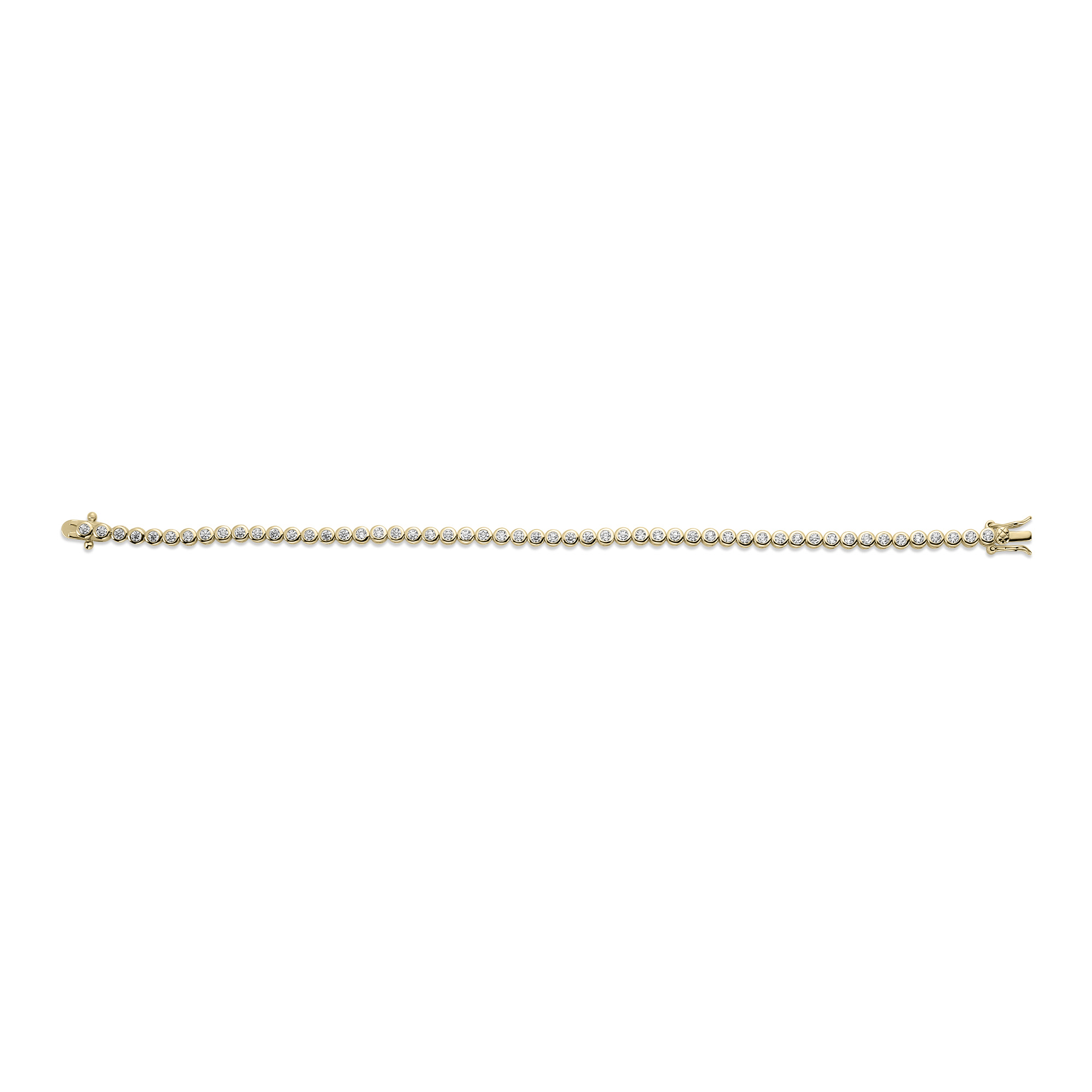 Tennisarmband gold plated met zirkonia 2 mm - TR2Y