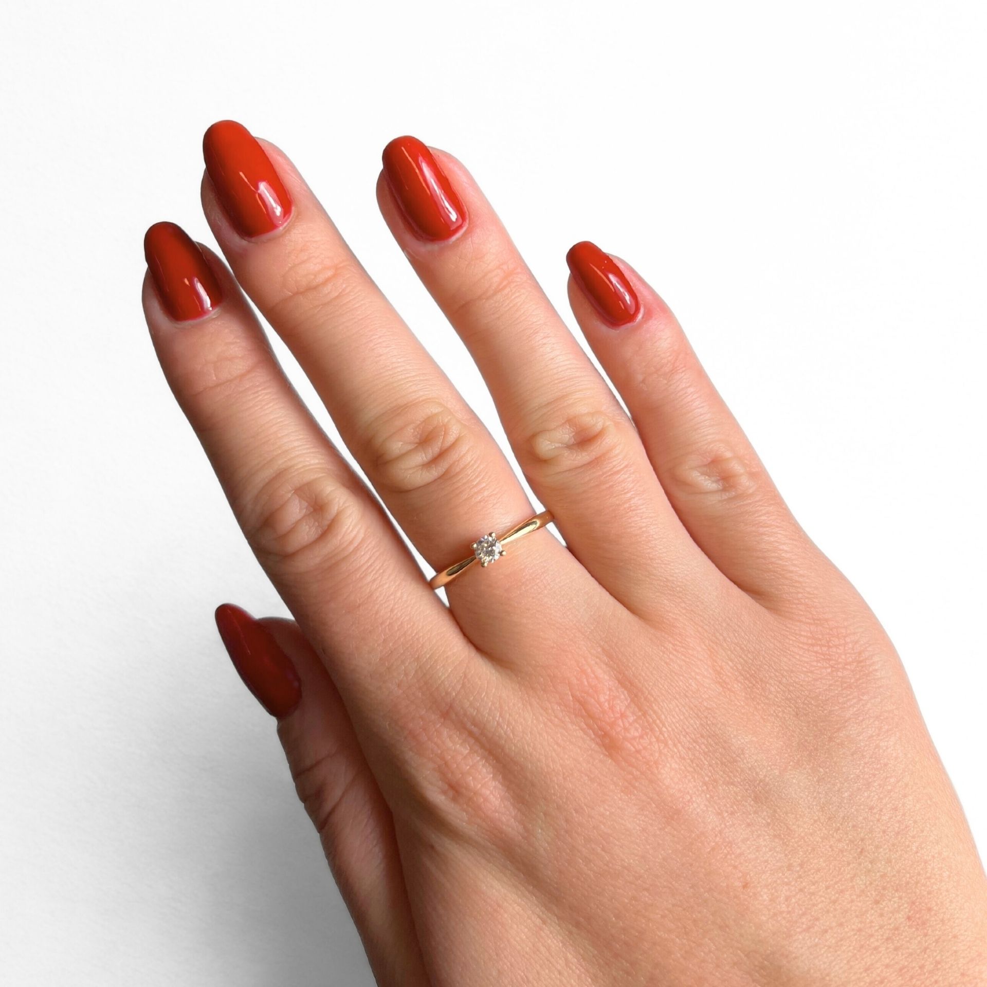 Geelgouden solitaire ring met diamant R480-RR230104ADI-020-Y