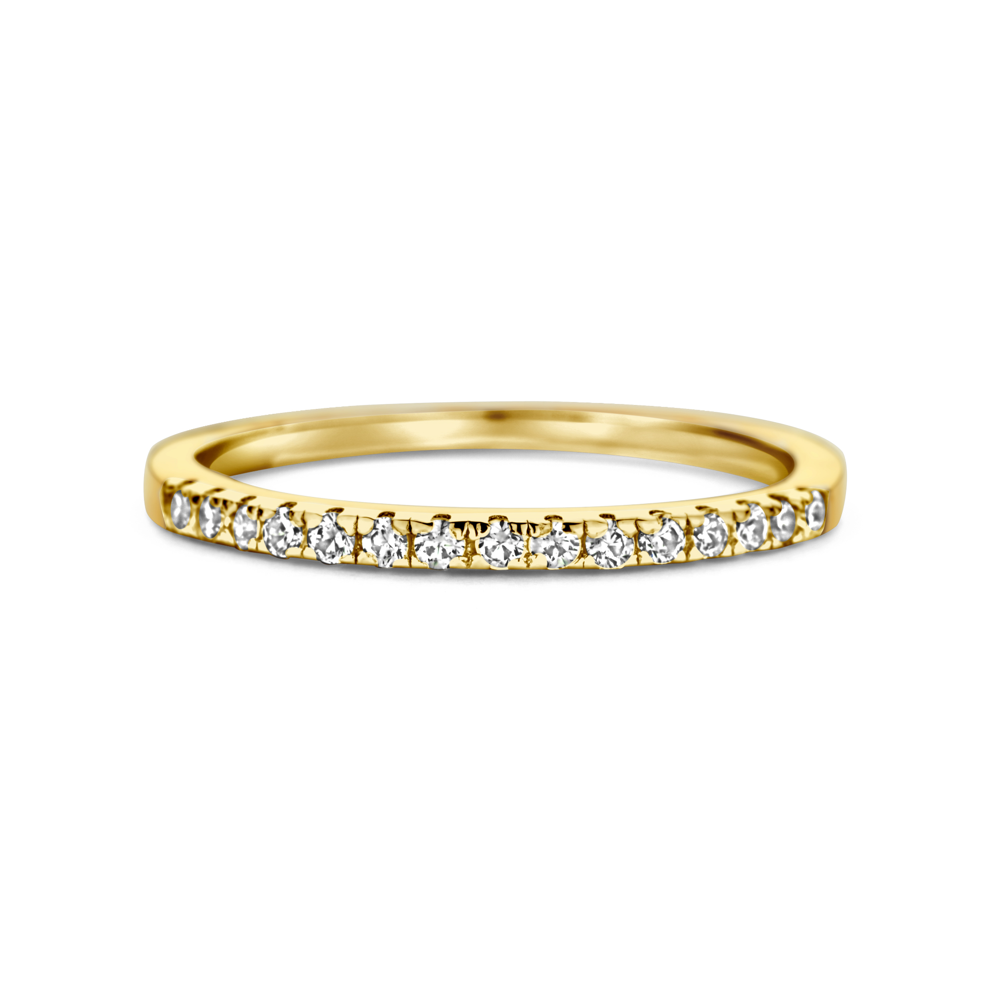 Ring van gold plated  met zirkonia SRMR7017YW