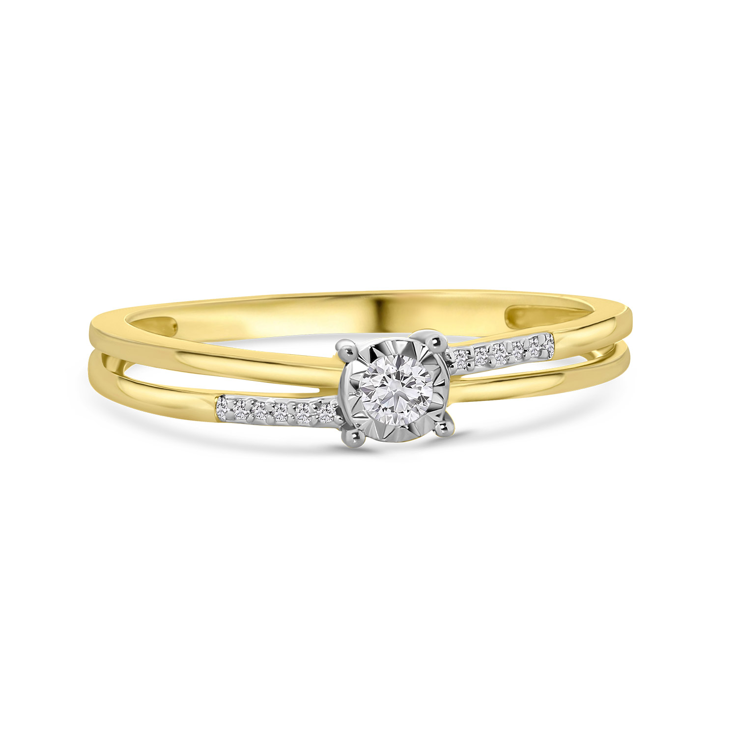 Geelgouden ring met diamanten R138-RG84425-YW
