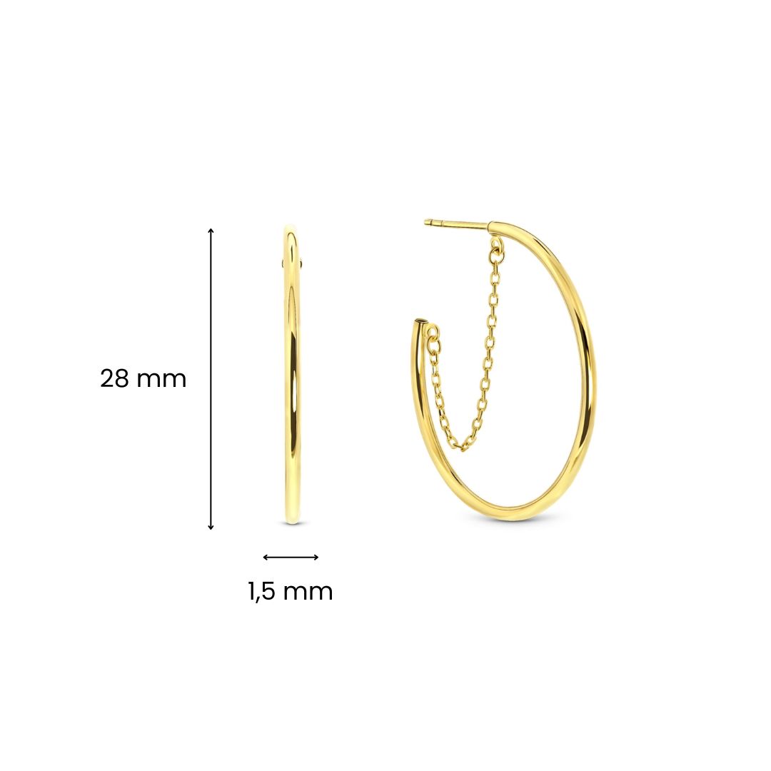 Geelgouden oorringen E122-X3TE11673-Y