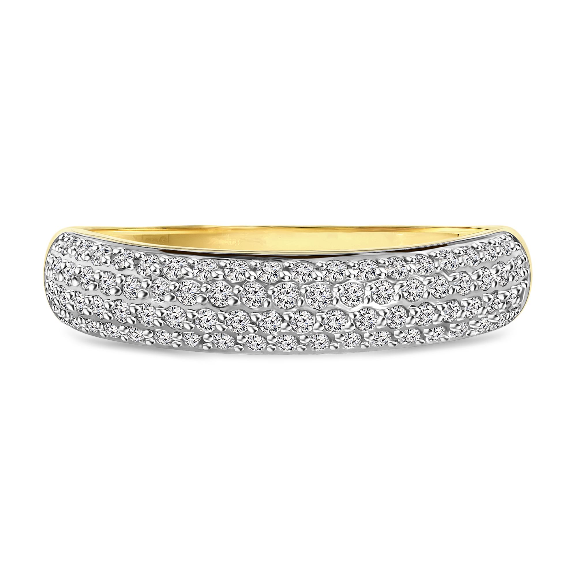 Geelgouden ring met zirkonia T947016141-1-ZI