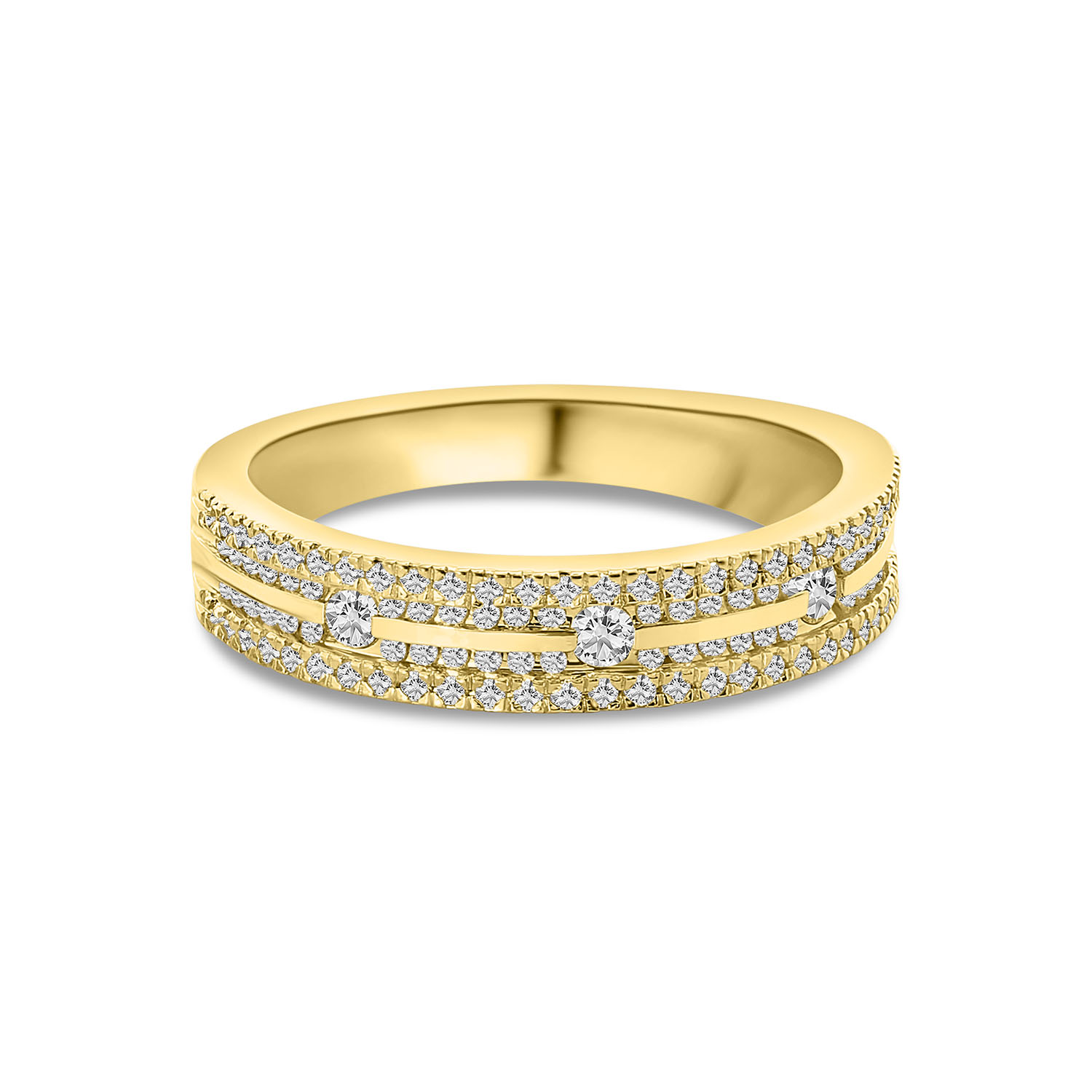 Geelgouden ring met lab grown diamanten R177-UFOH4491G-LG-Y