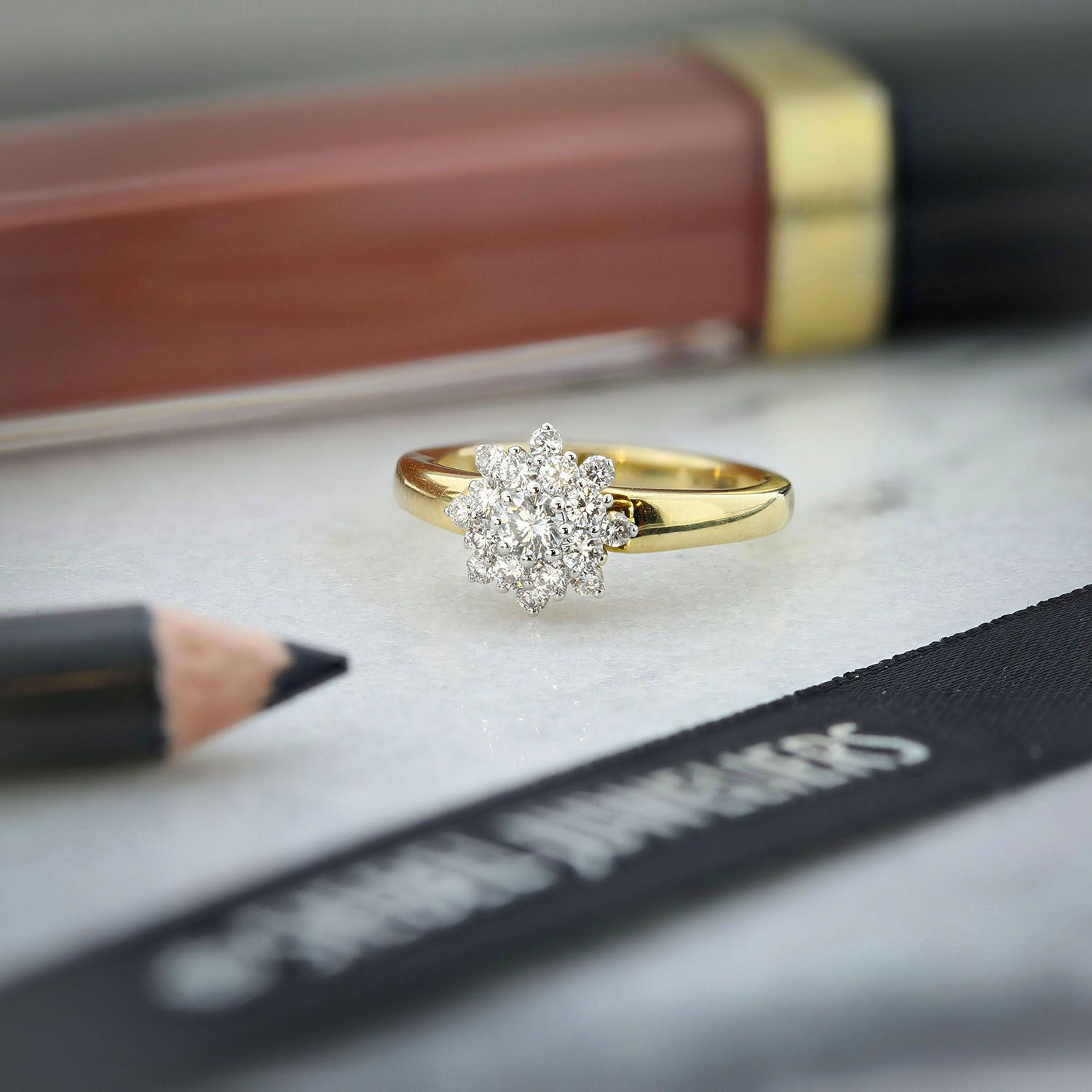 Geelgouden ring met lab grown diamant R092-81865R-LG-070-Y