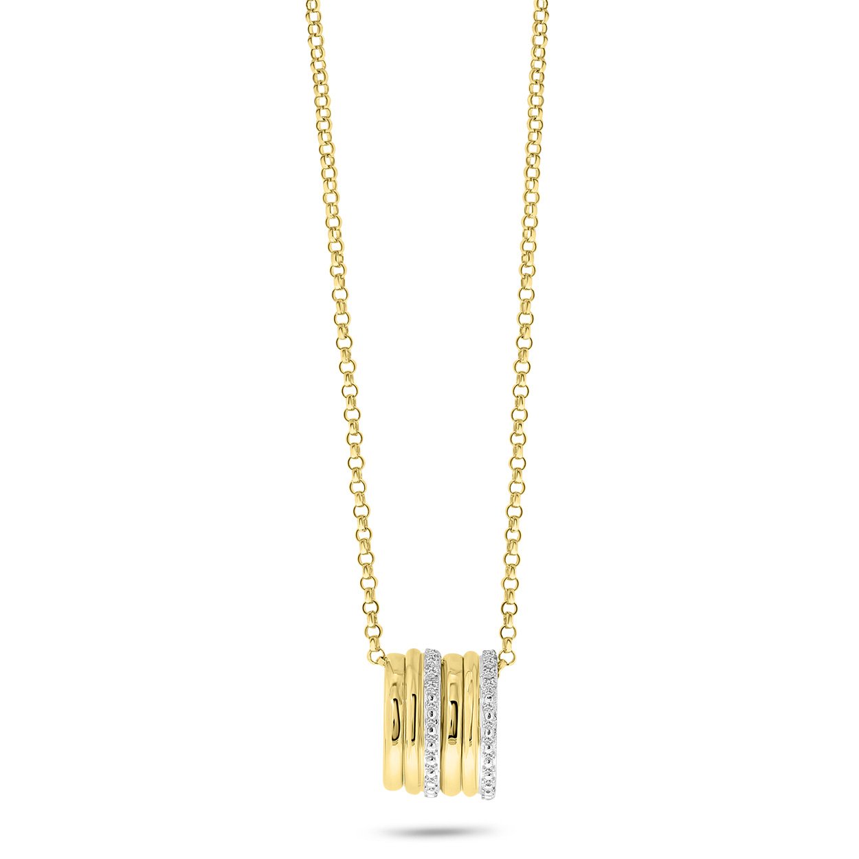 Ketting rond met diamanten hanger GH56003NSD-Y