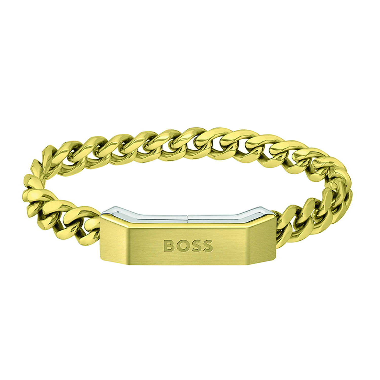 Goud gekleurde schakelarmband met logo HBJ1580318M