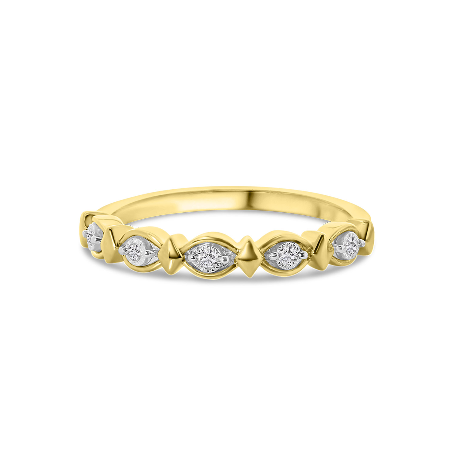 Geelgouden aanschuifring met diamanten R404-R43186-YW