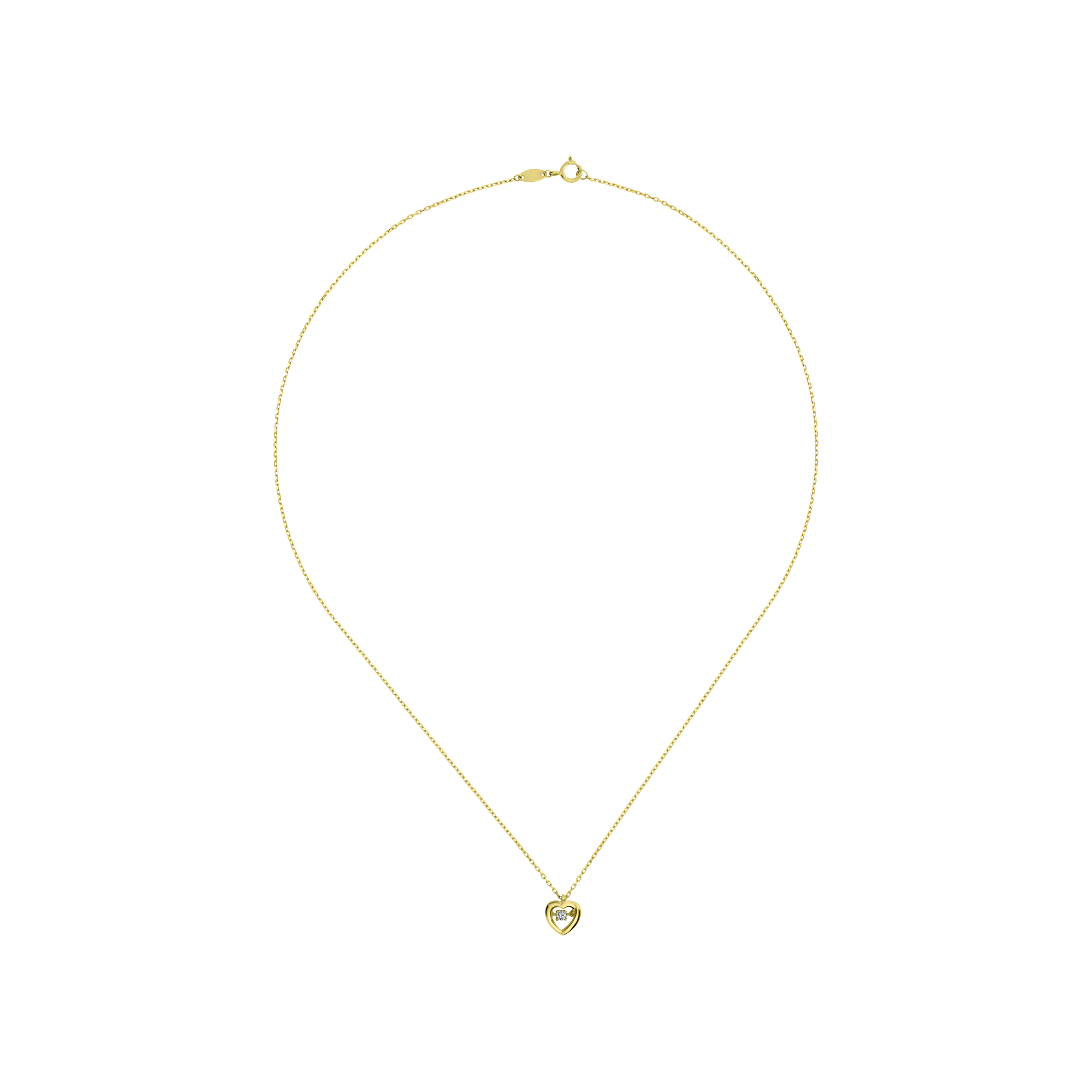 Geelgoud collier met hanger 1180-FCZ-Y