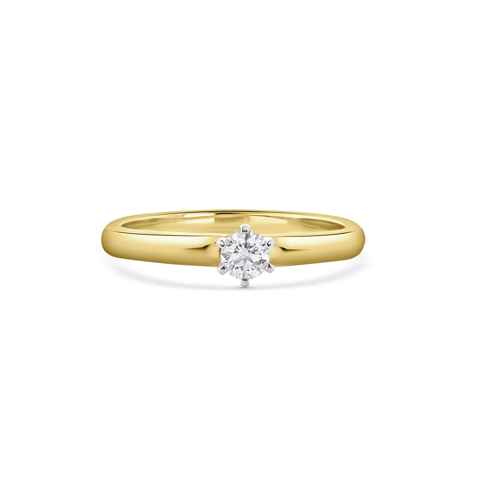 Geelgouden solitaire ring met lab grown diamant R138-RG58863-CV-020-Y