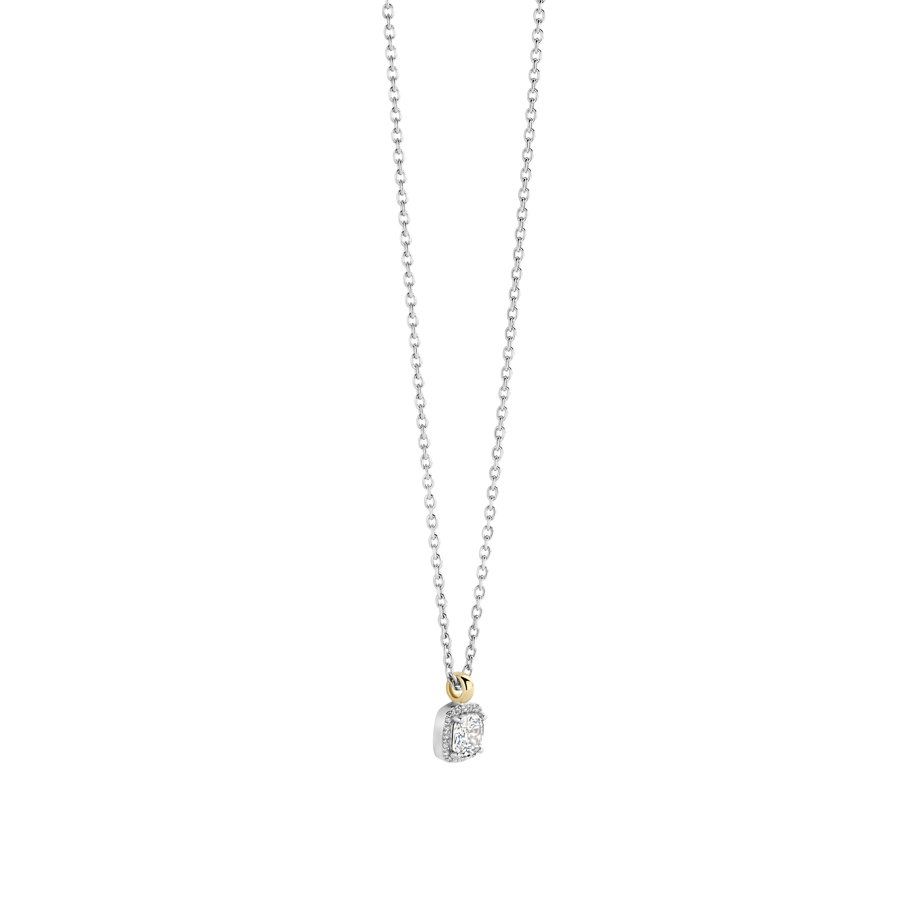 Ketting sterling zilver met zirkonia hanger - 34103ZY