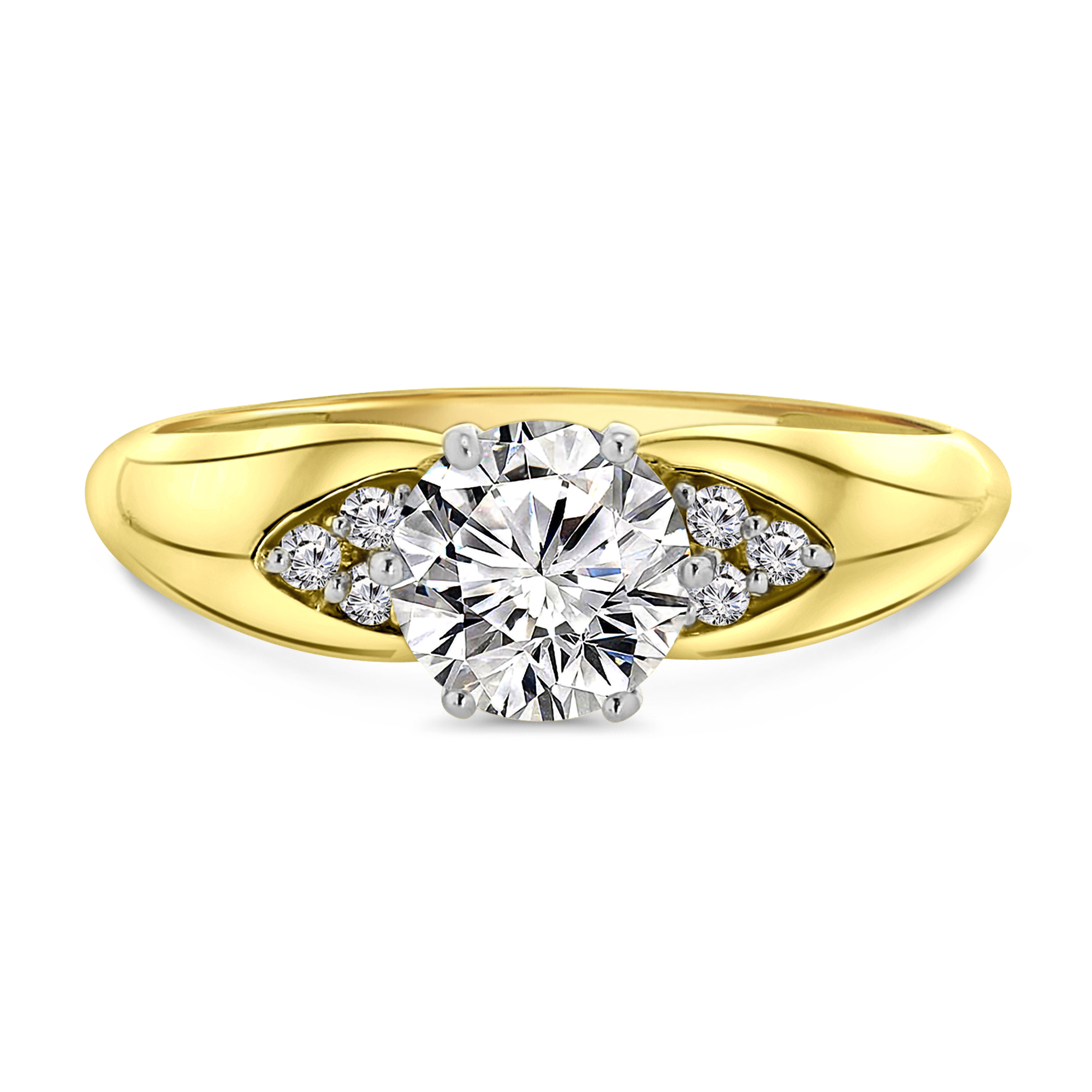 Geelgouden ring met zirkonia 59745Z-Y