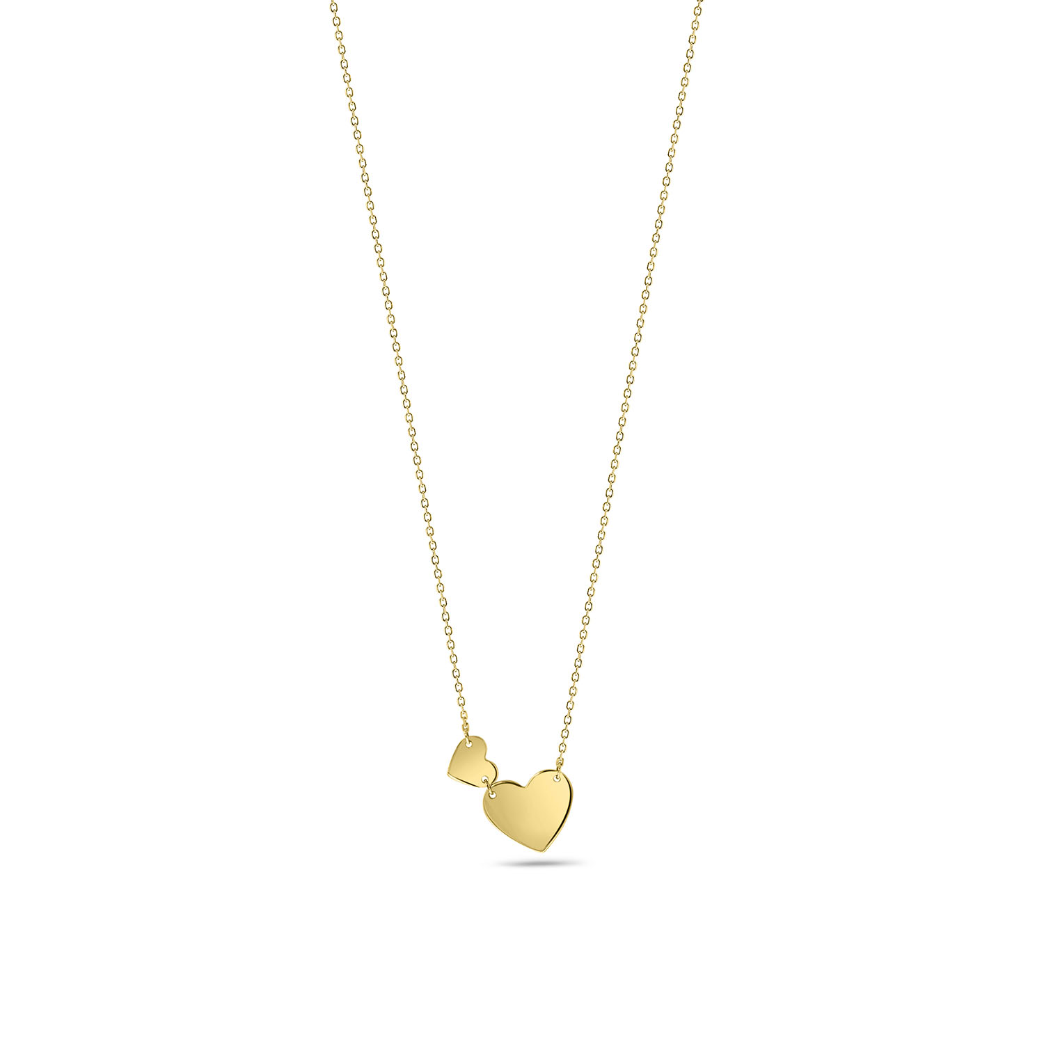 Geelgouden ketting met hartjes N122-X3CABLE1N-1163-Y