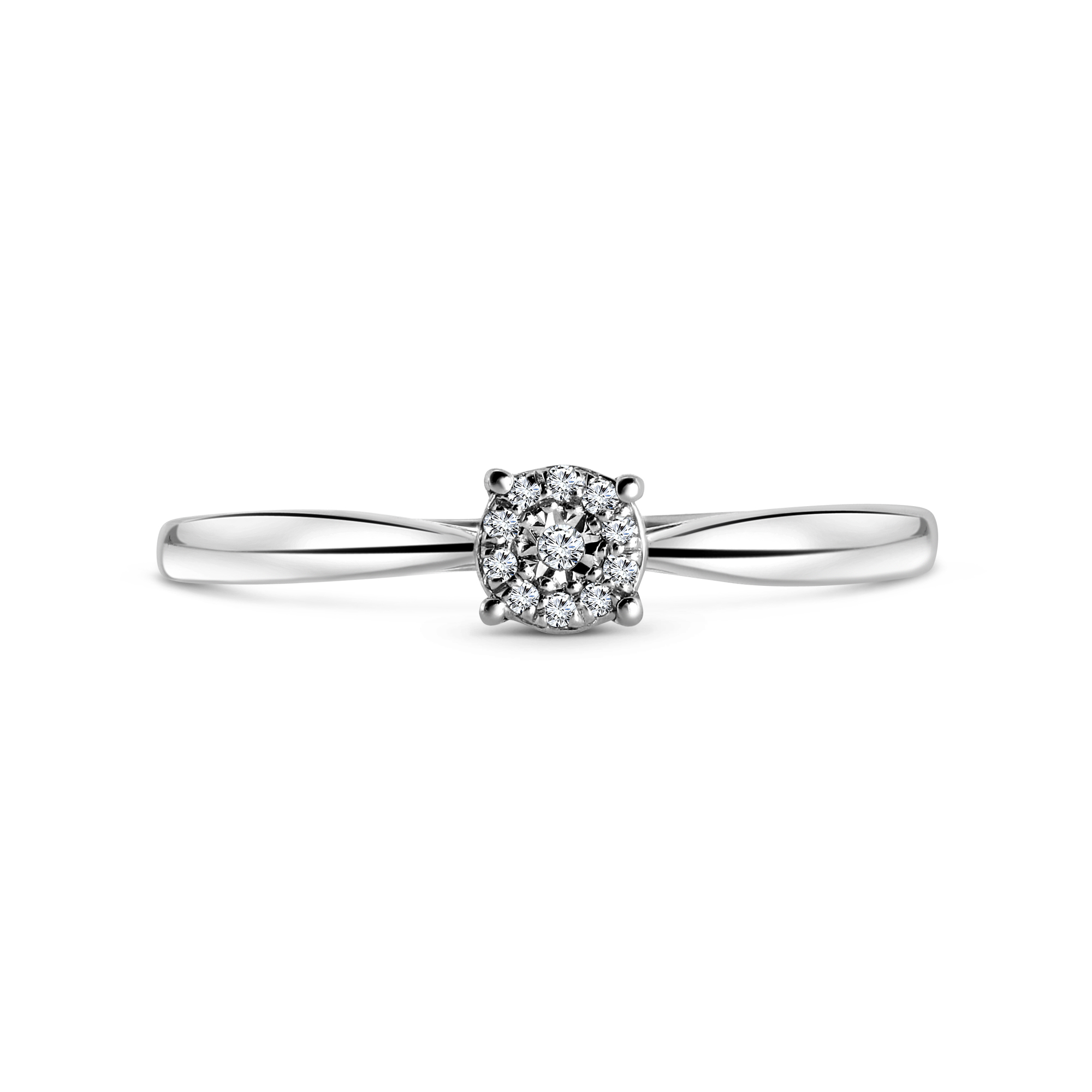 Witgouden ring met diamant 53536R053