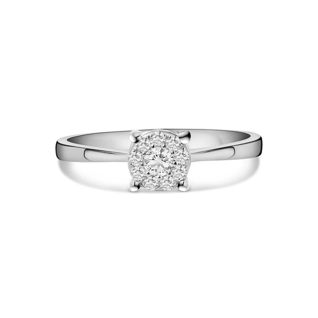 Witgouden ring met lab grown diamanten R092-41197R055-LG-W