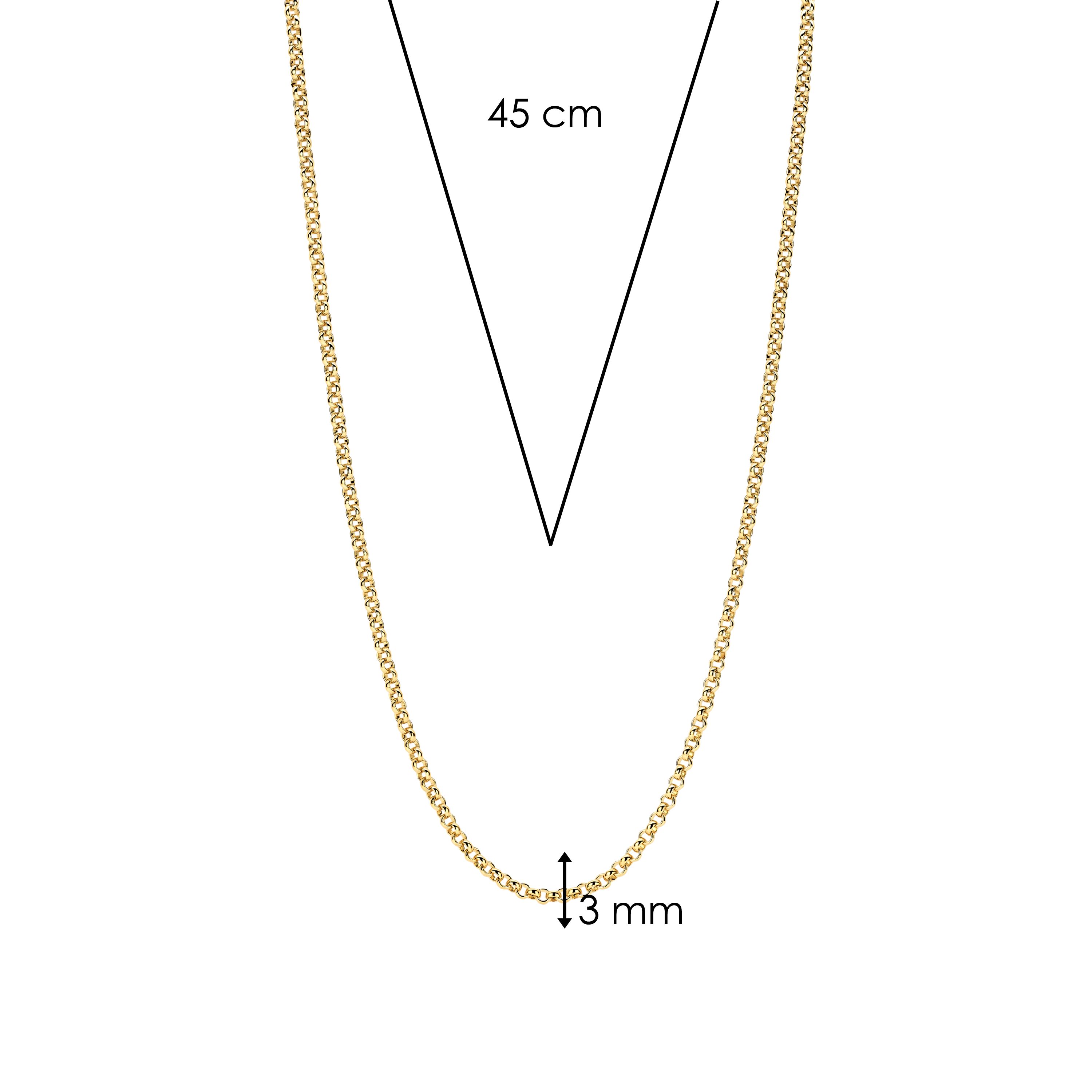 Schakelkettting gold plated - 34086SY