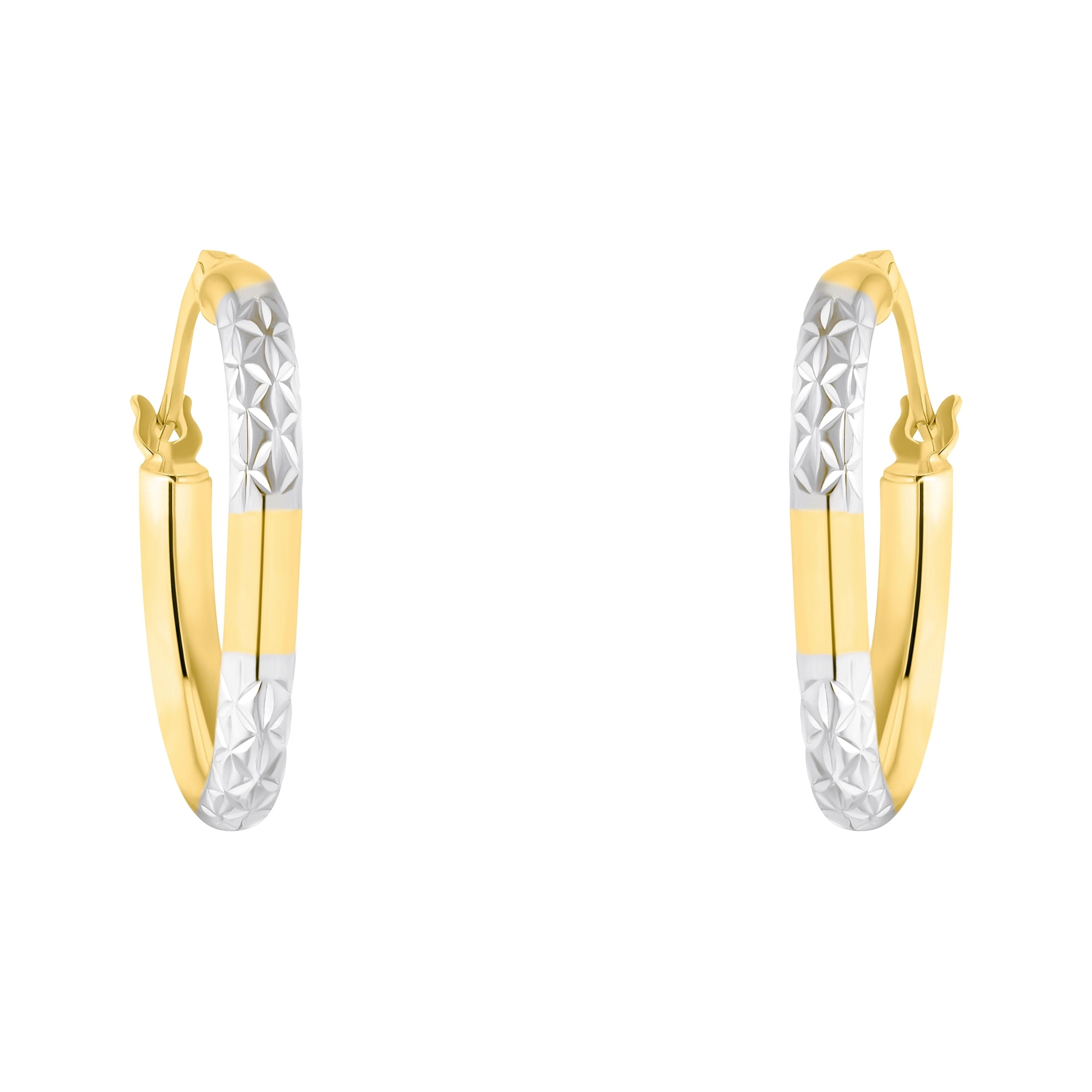 Oorringen van wit- en geelgoud 9073573