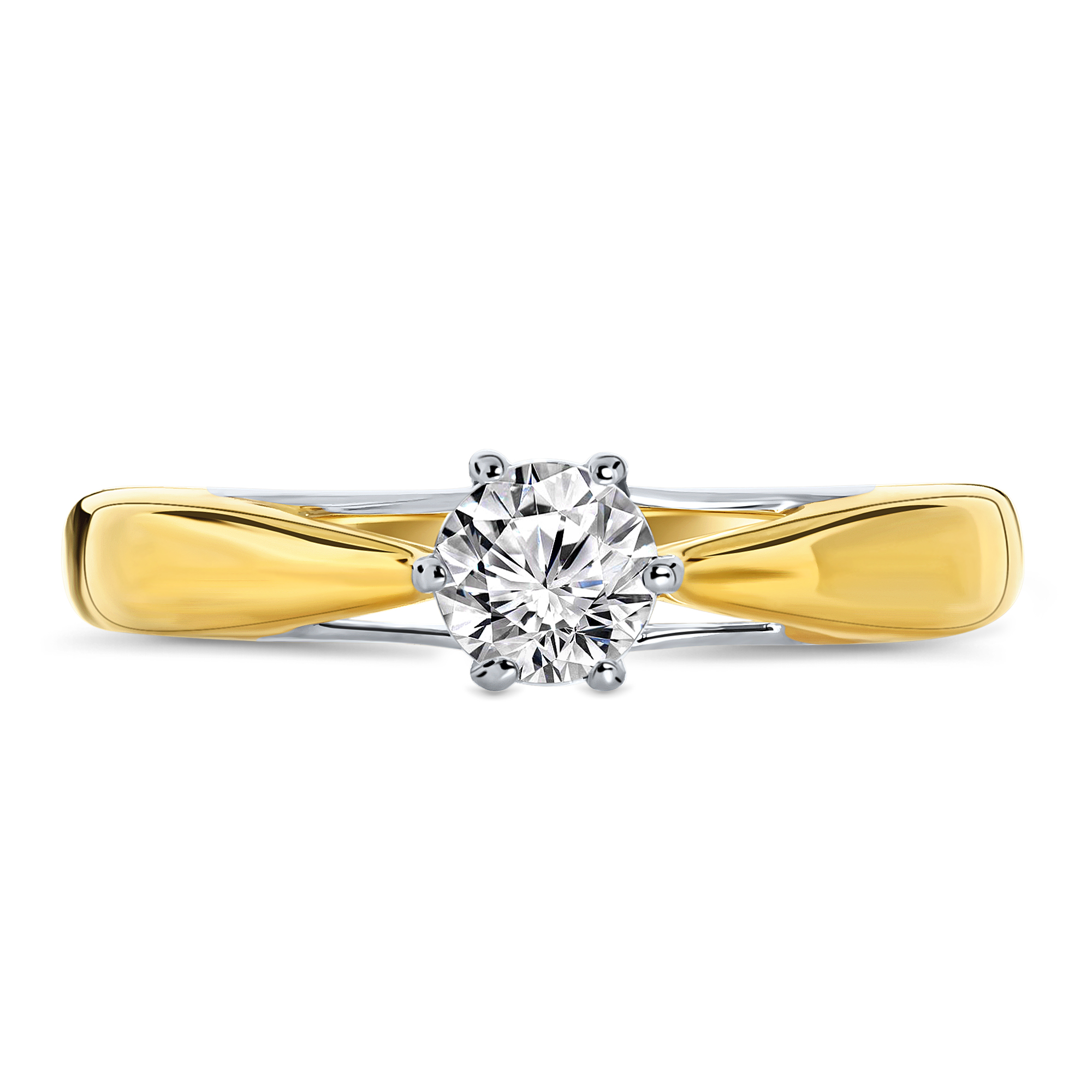 Geelgouden ring met zirkonia R03-59947Z-RH-M