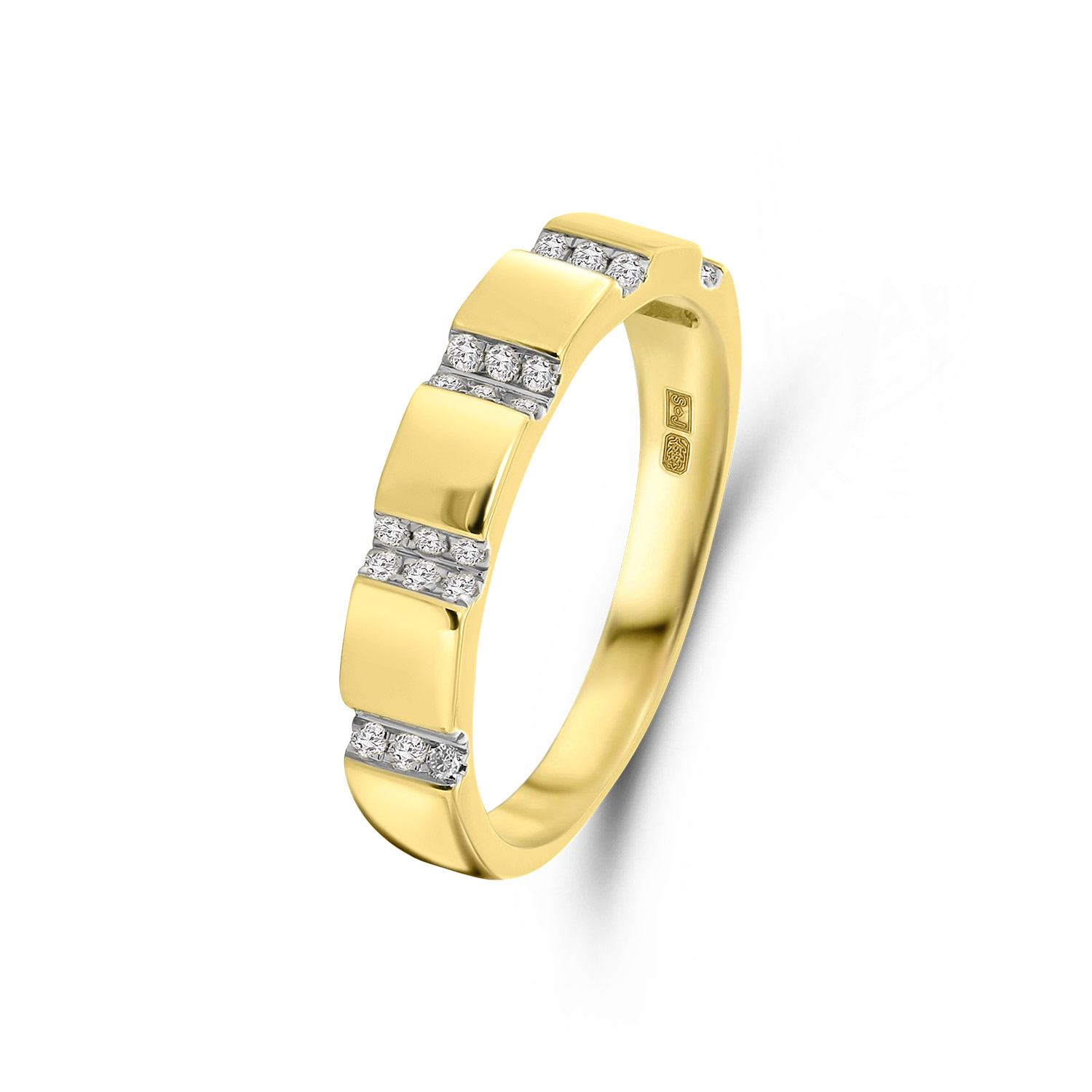 Geelgouden ring met diamanten R138-RG66446-Y