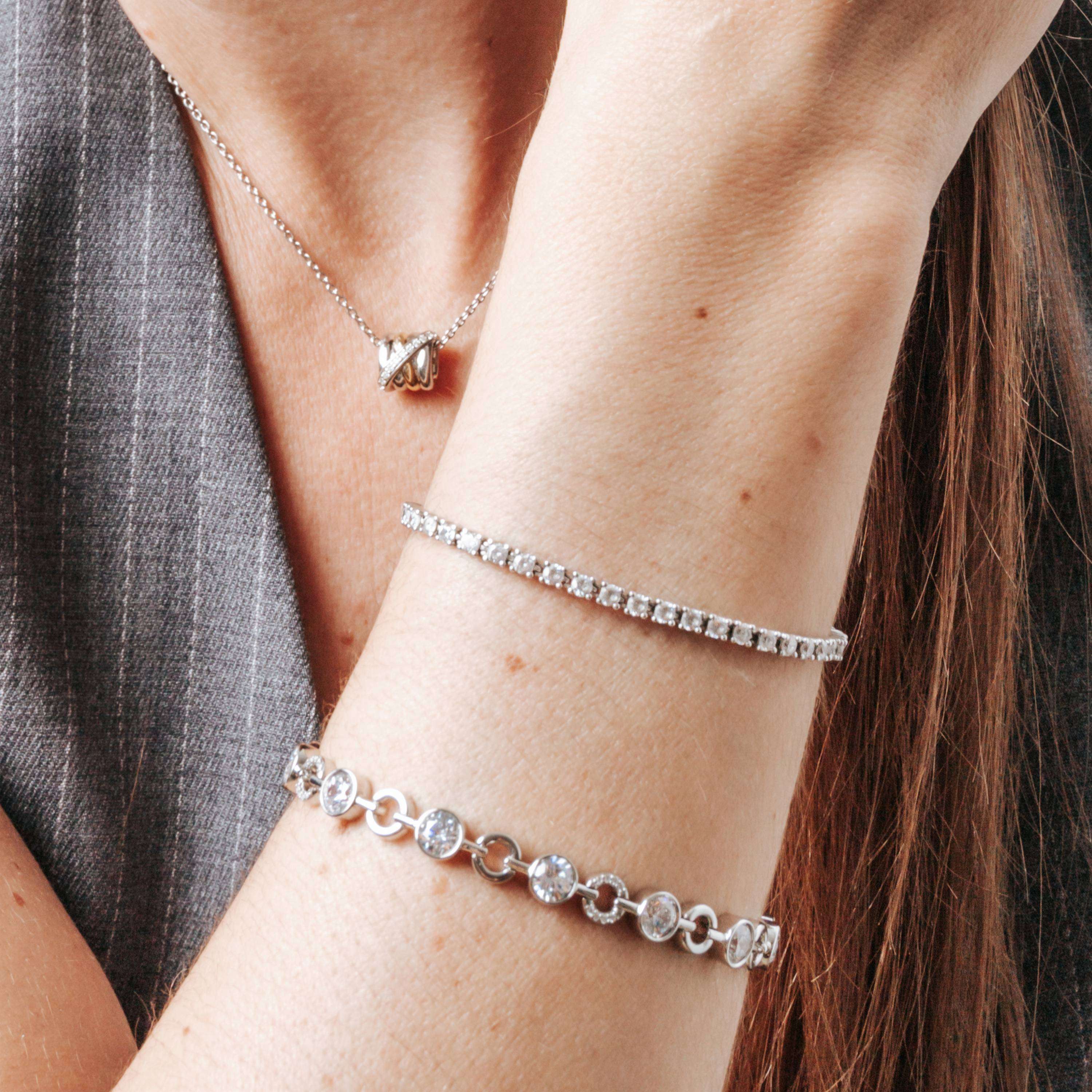 Tennisarmband van sterling zilver met zirkonia 2951ZI