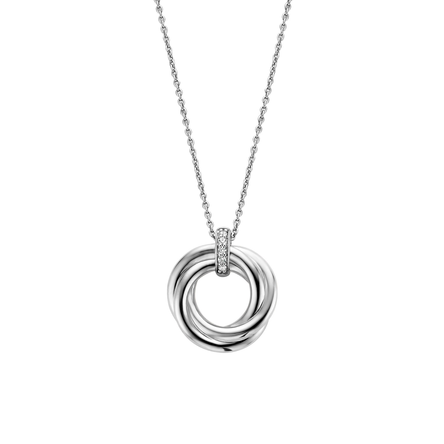 Sterling Zilveren ketting met sierlijke hanger 3972ZY/42