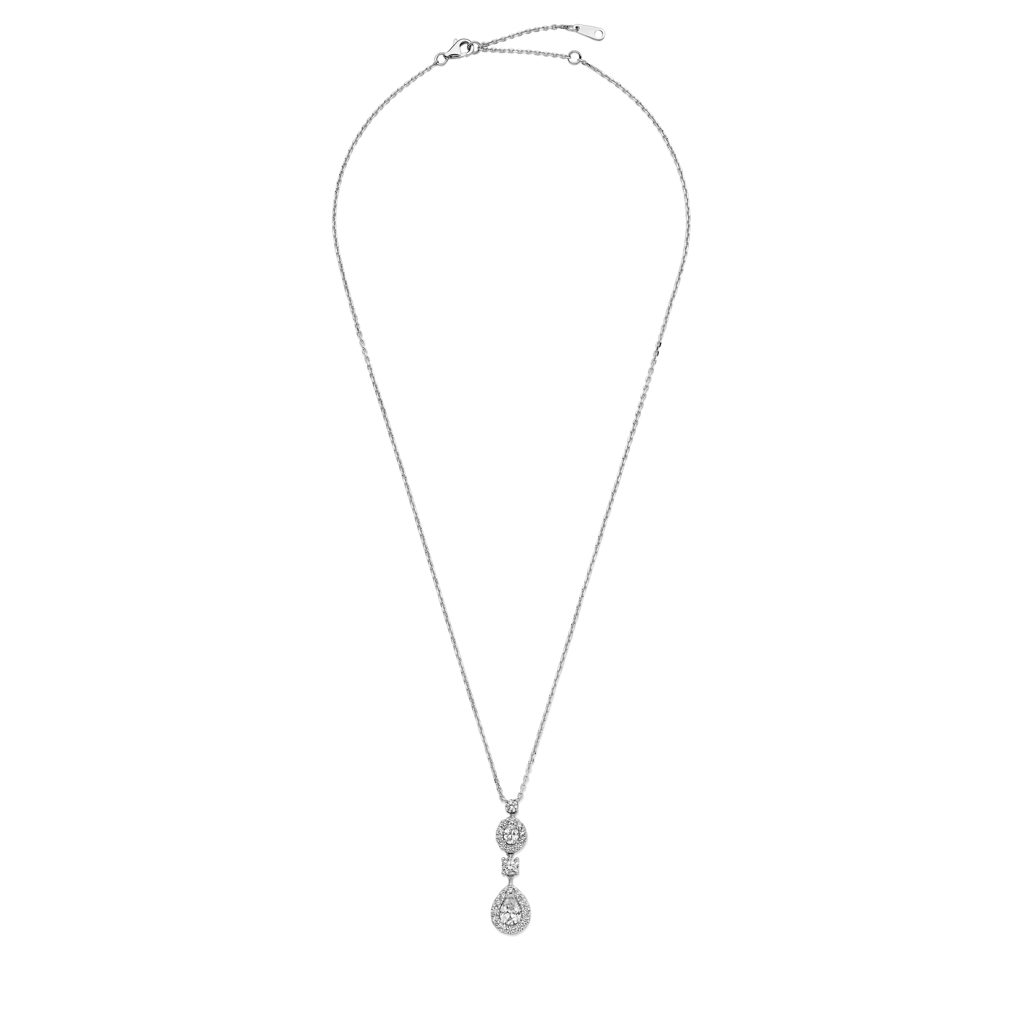 Ketting van sterling zilver met zirkonia HB22N0301A