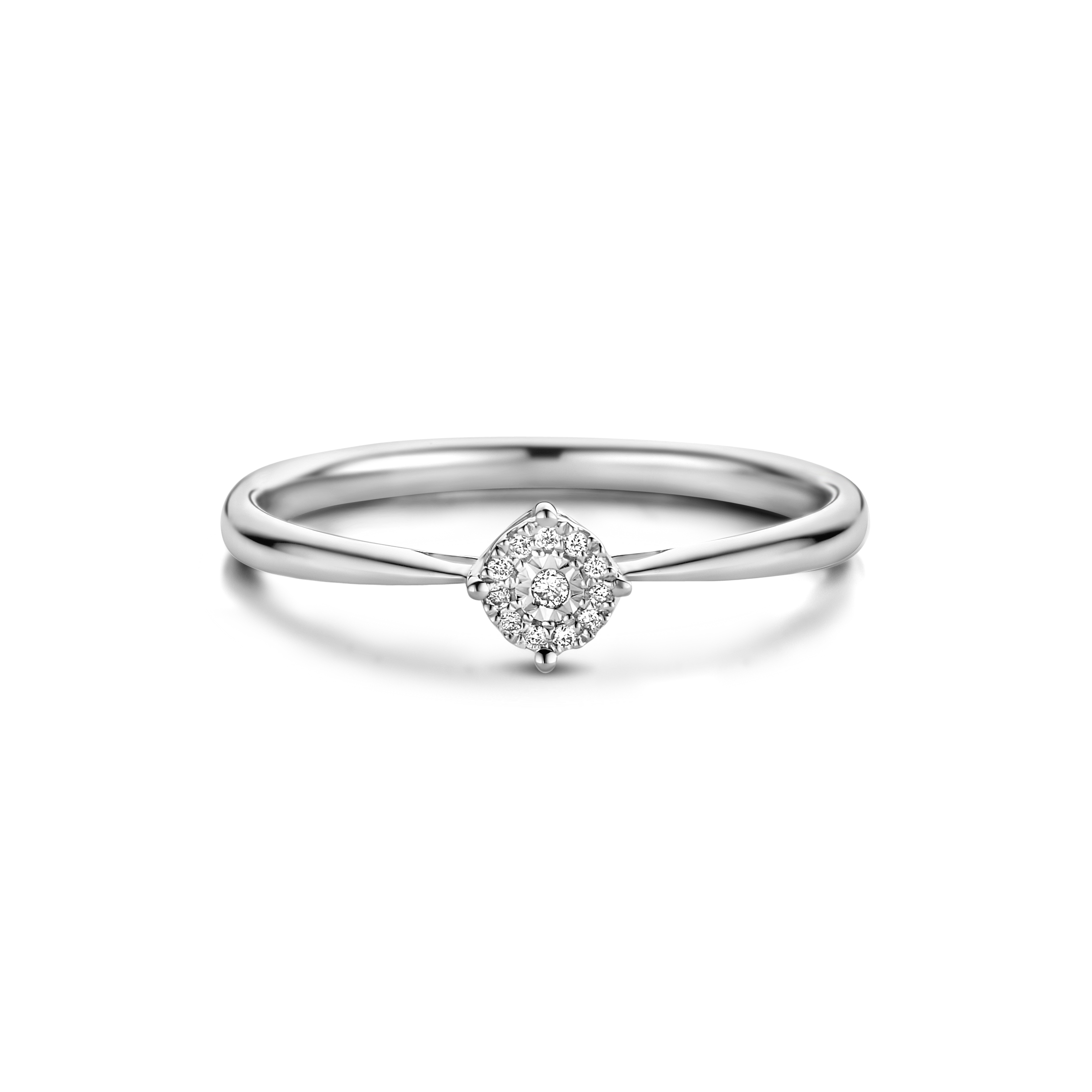 Witgouden ring met diamant 55153R018-W