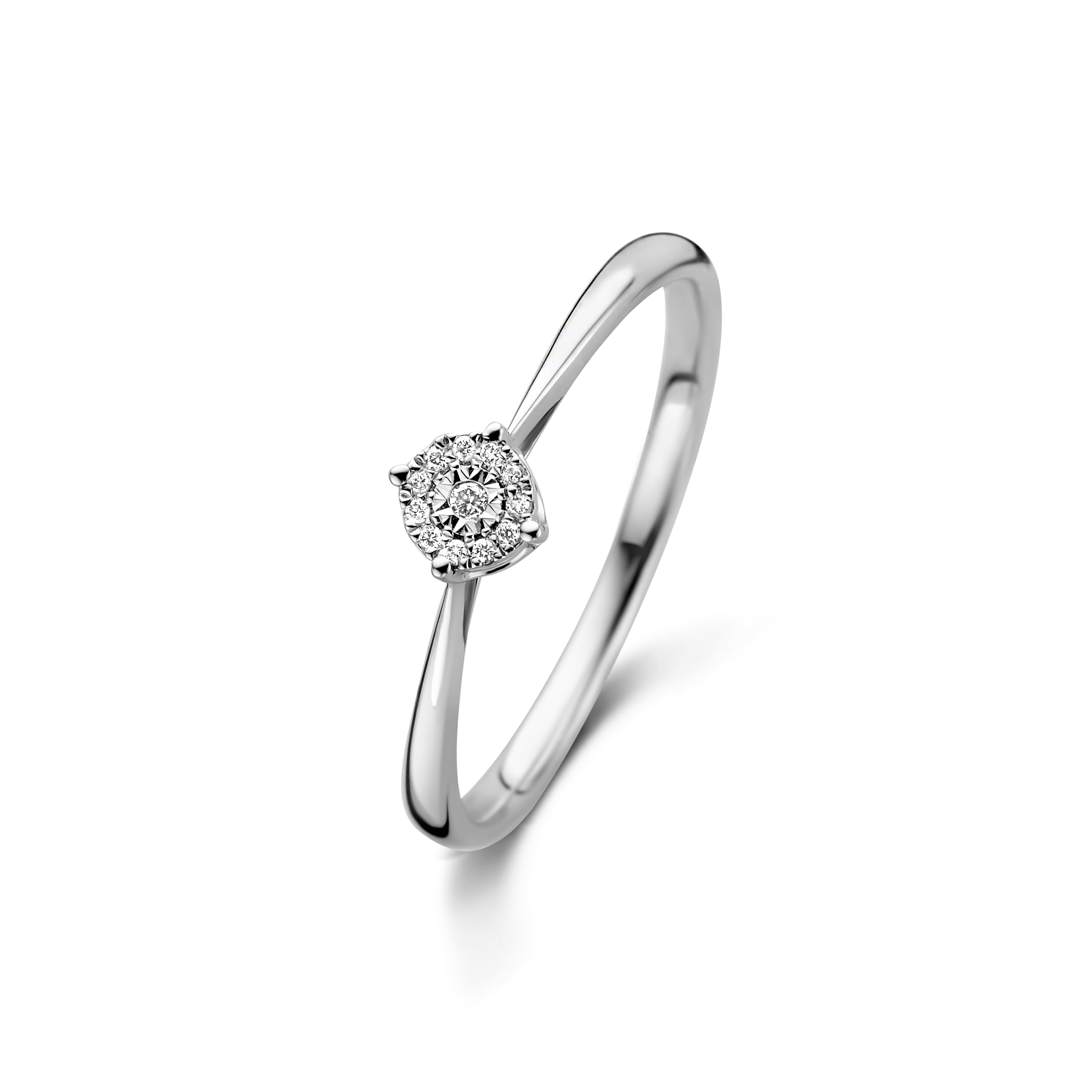 Witgouden ring met diamant 55153R018-W