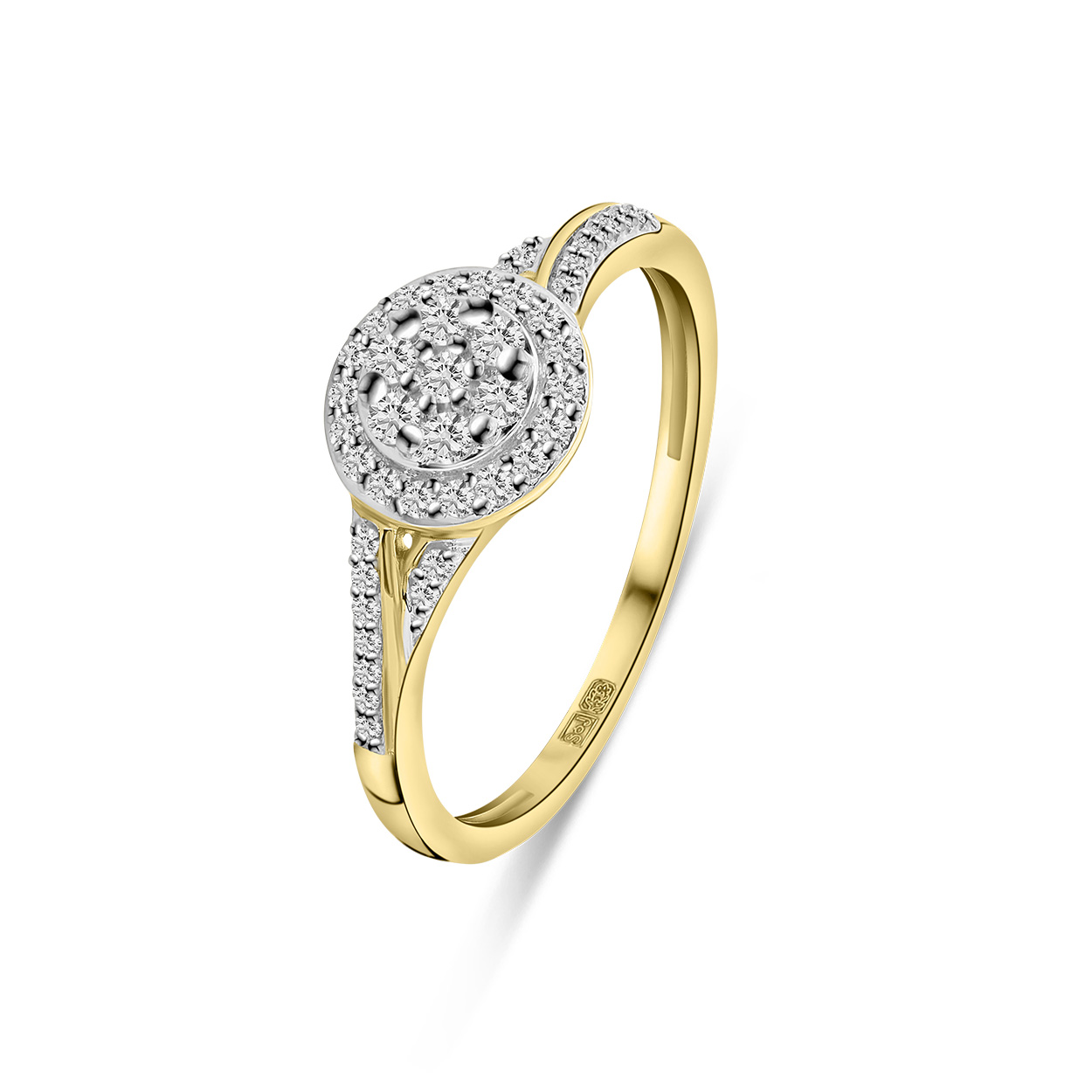 Geelgouden ring met diamanten R138-RG84438-Y