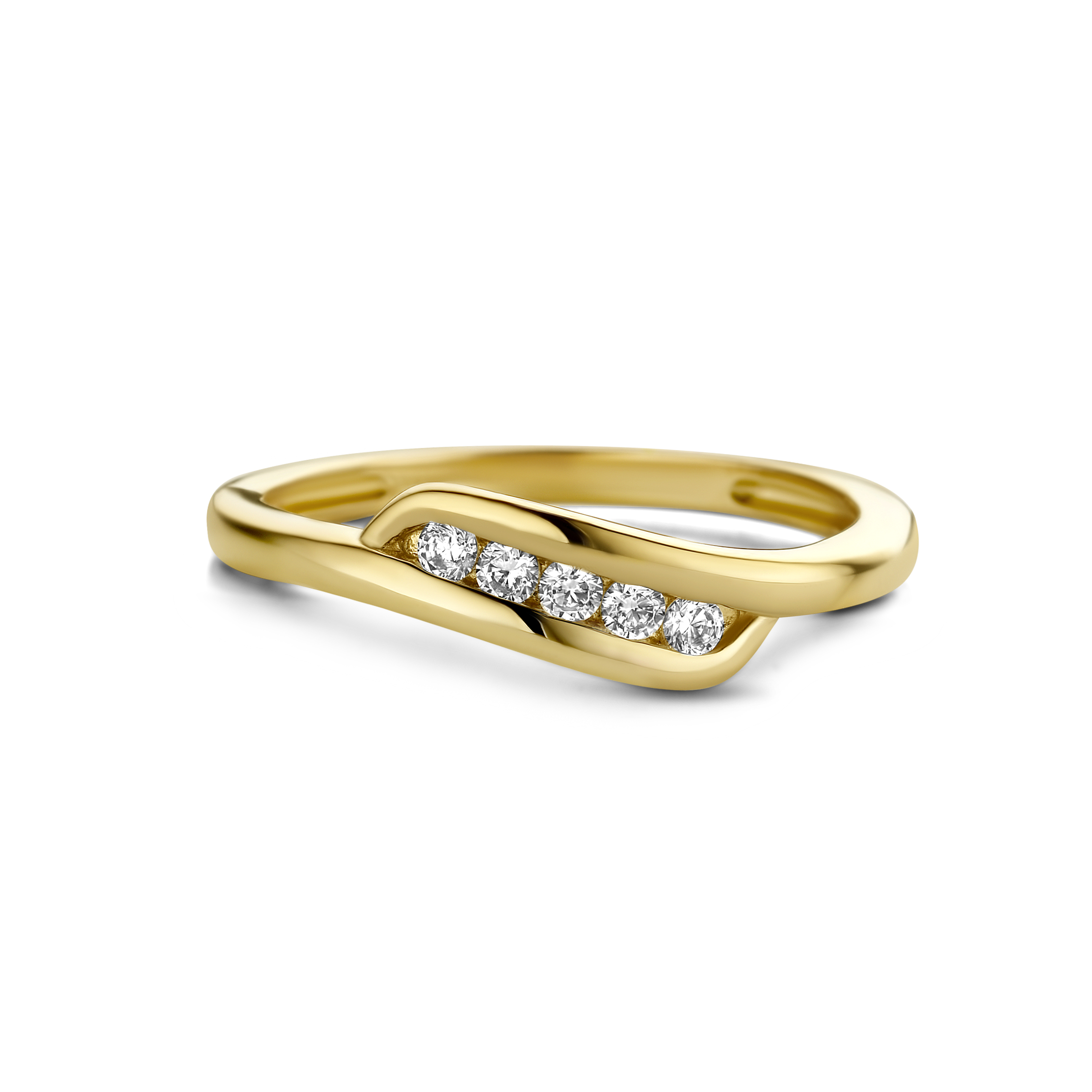 Gouden ring met zirkonia ICR2586-FCZ