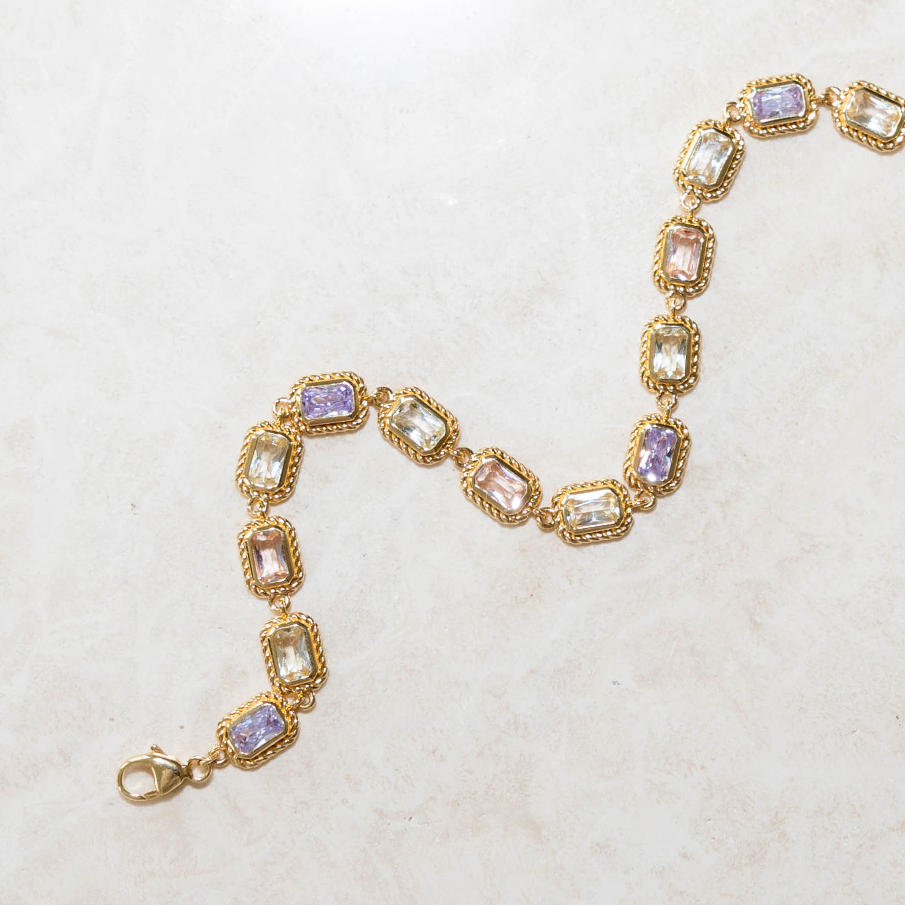 Armband van gold plated  met zirkonia 22465Y