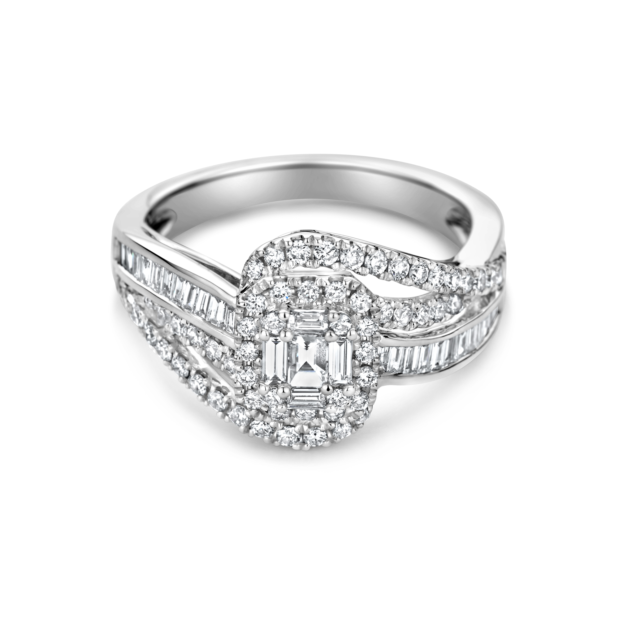 Witgouden ring met diamant KA38305-SMR-W