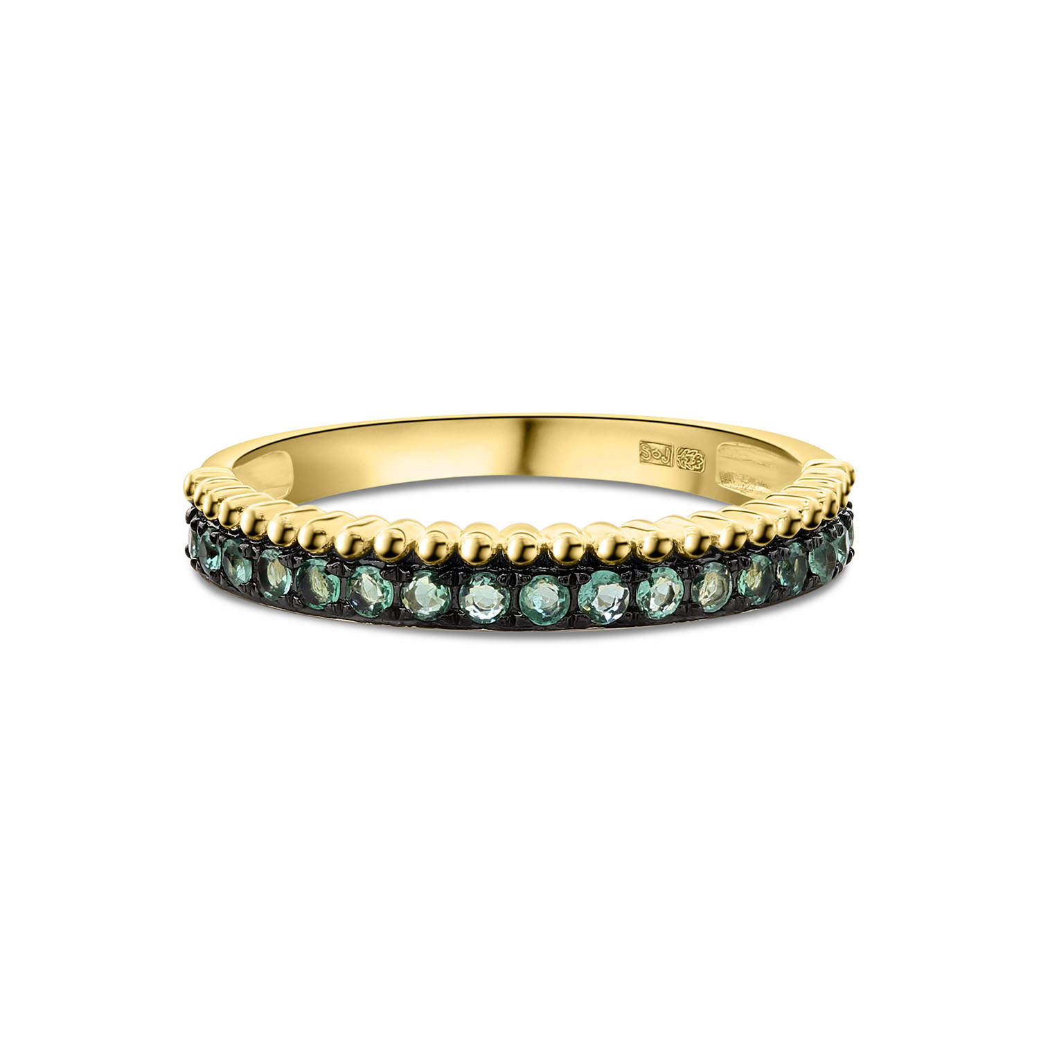 Geelgouden ring smaragd R382-R308351-EM-Y