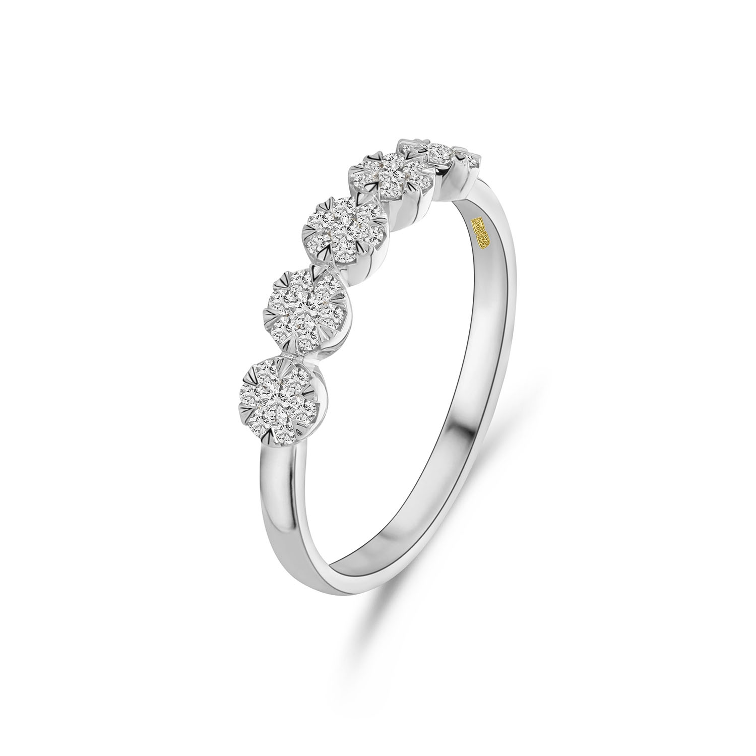 Witgouden ring met lab grown diamanten rond R092-67335R003-LG-W