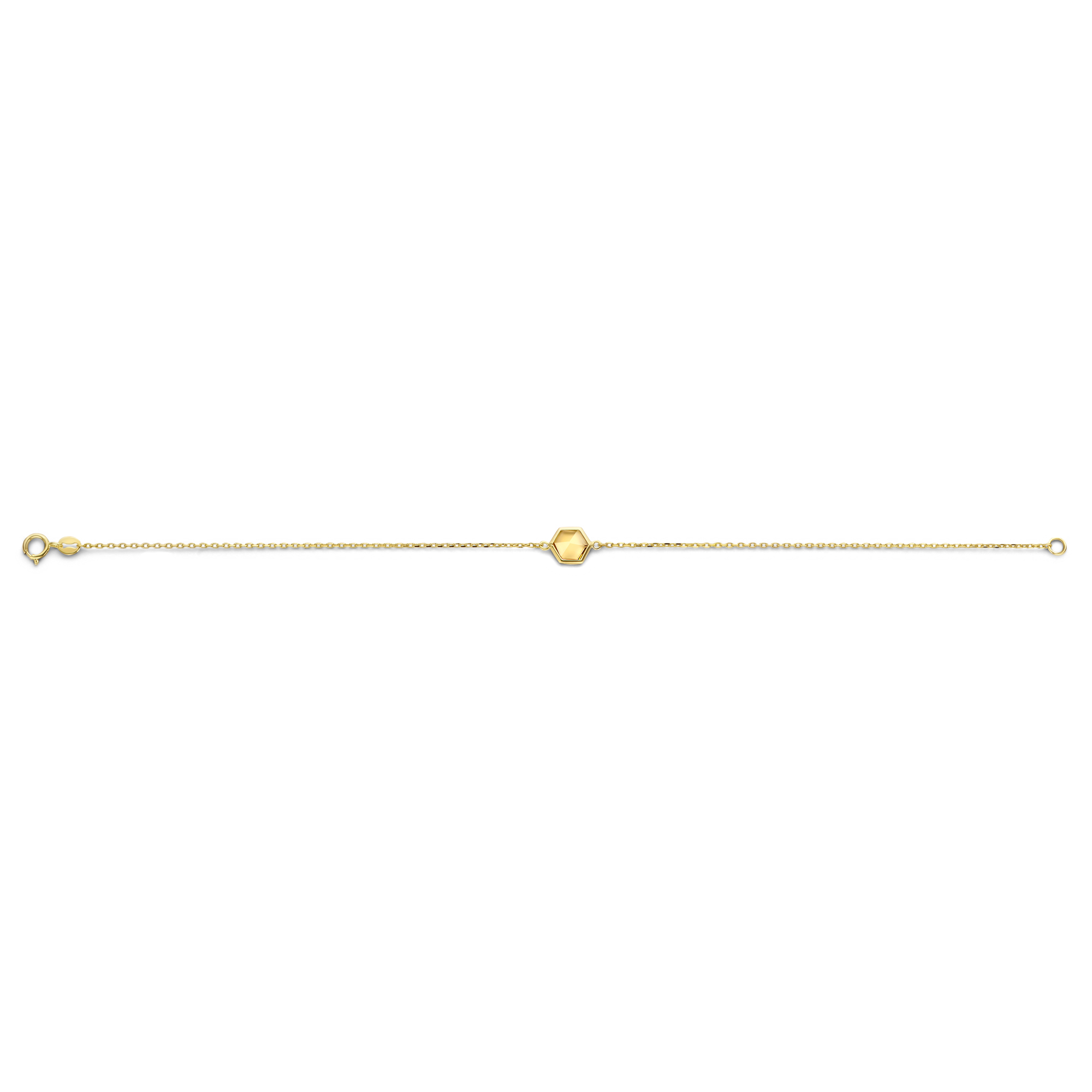Geelgouden armband met citrien 6B0972