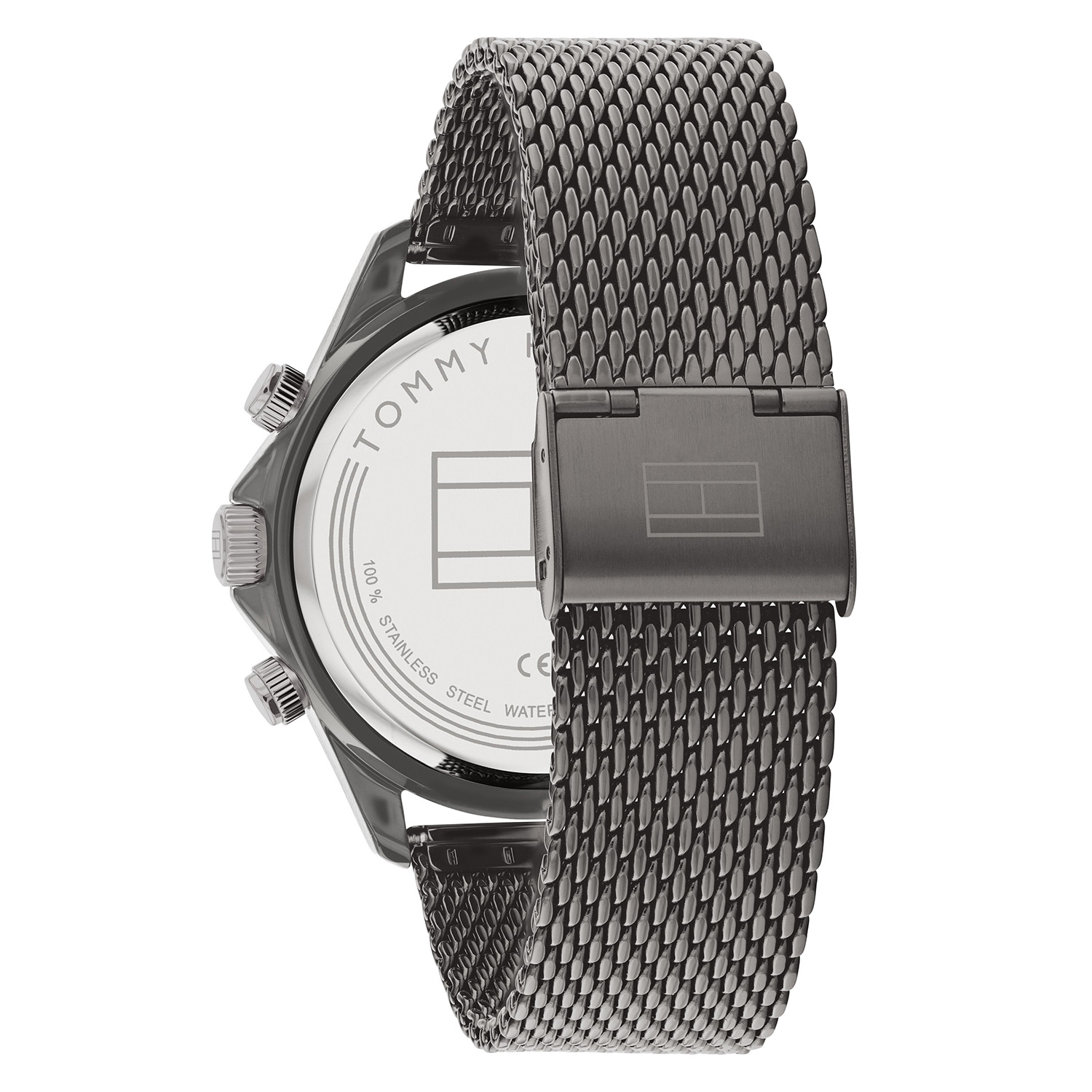 Heren Horloge Staal Gunmetal Schakelband 44 mm