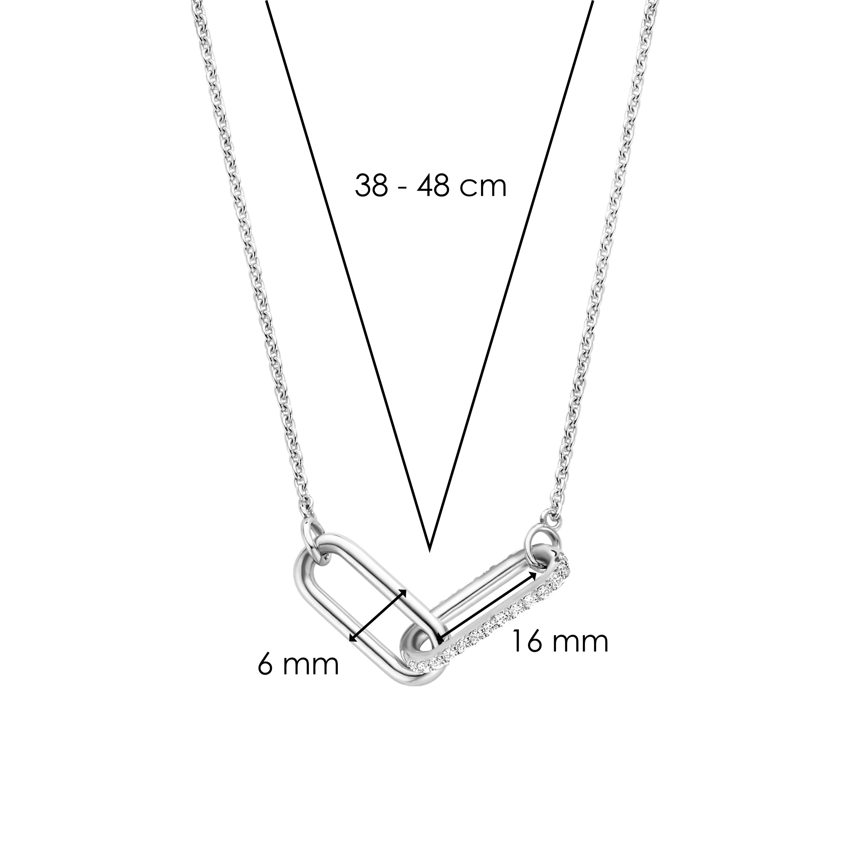 Sterling Zilveren collier met zirkonia 3966ZI