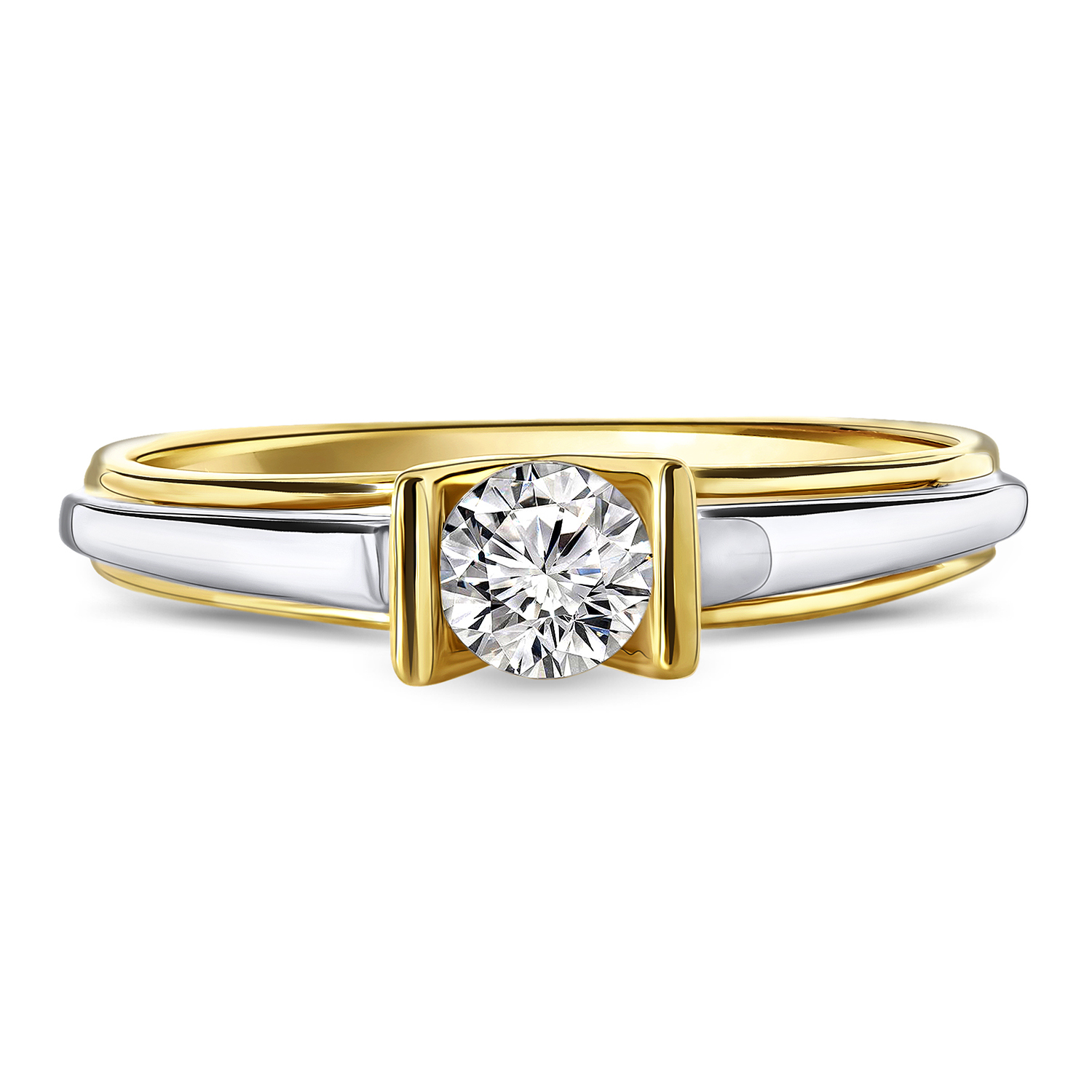 Gouden ring met zirkonia R03-59830-Z