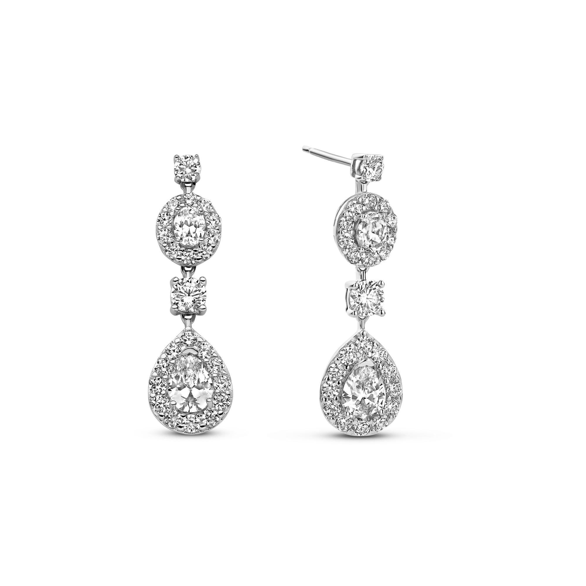 Oorhangers van sterling zilver met zirkonia HB22E0300A