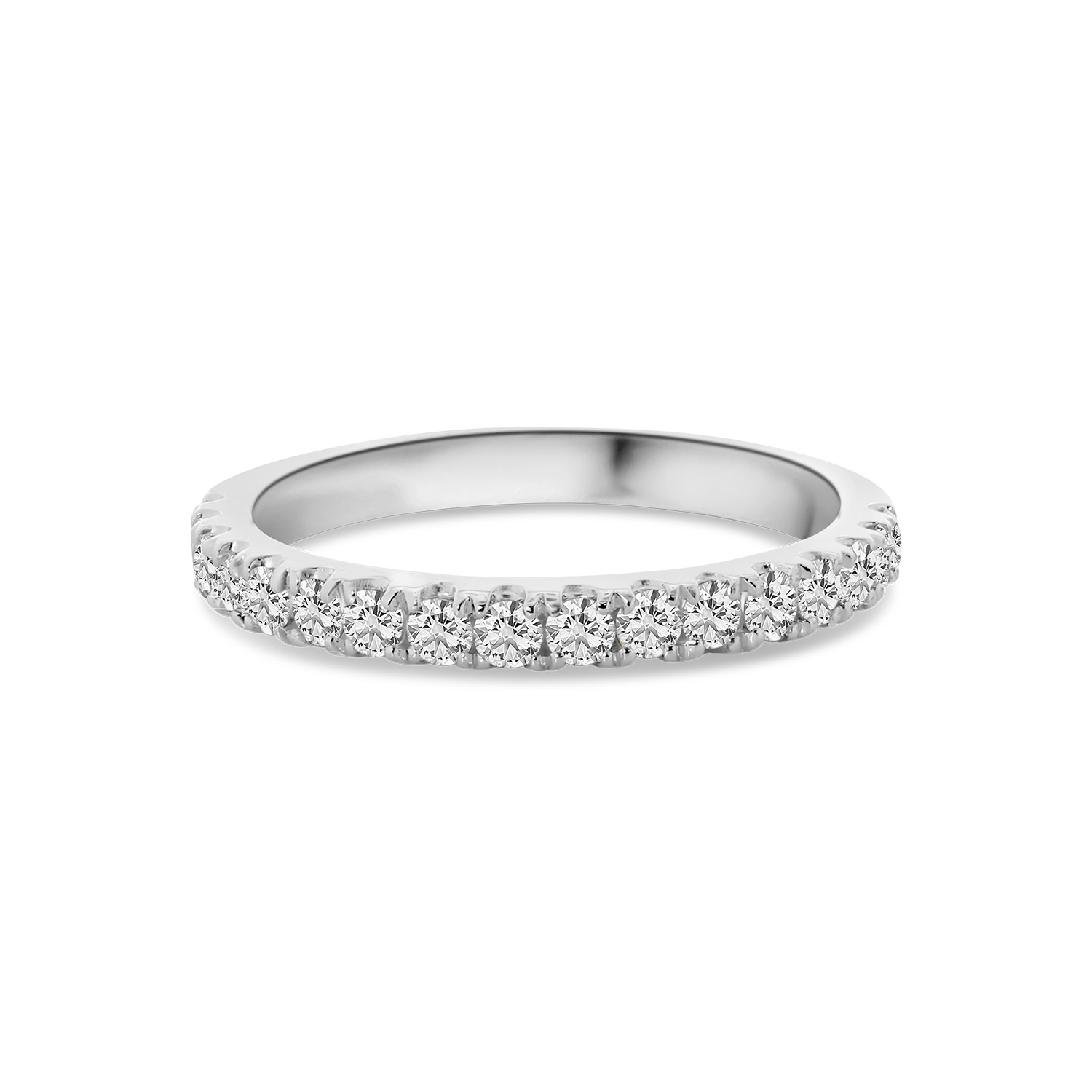Witgouden rijring met lab grown diamanten R480-RAL04283-LG-W