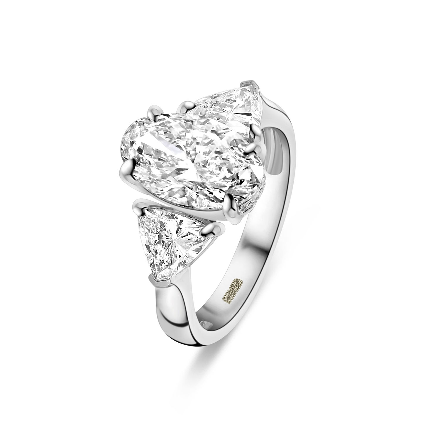 Witgouden Ring met ovaal geslepen lab grown diamant R480-MLN-0716-FLG-W