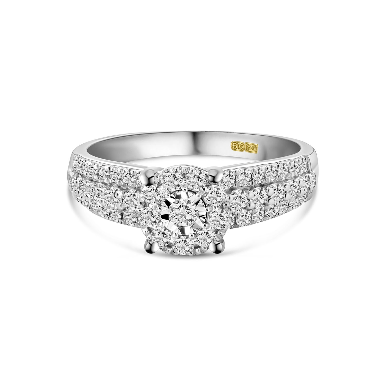 Witgouden ring met lab grown diamanten R092-54740R003-LG-W