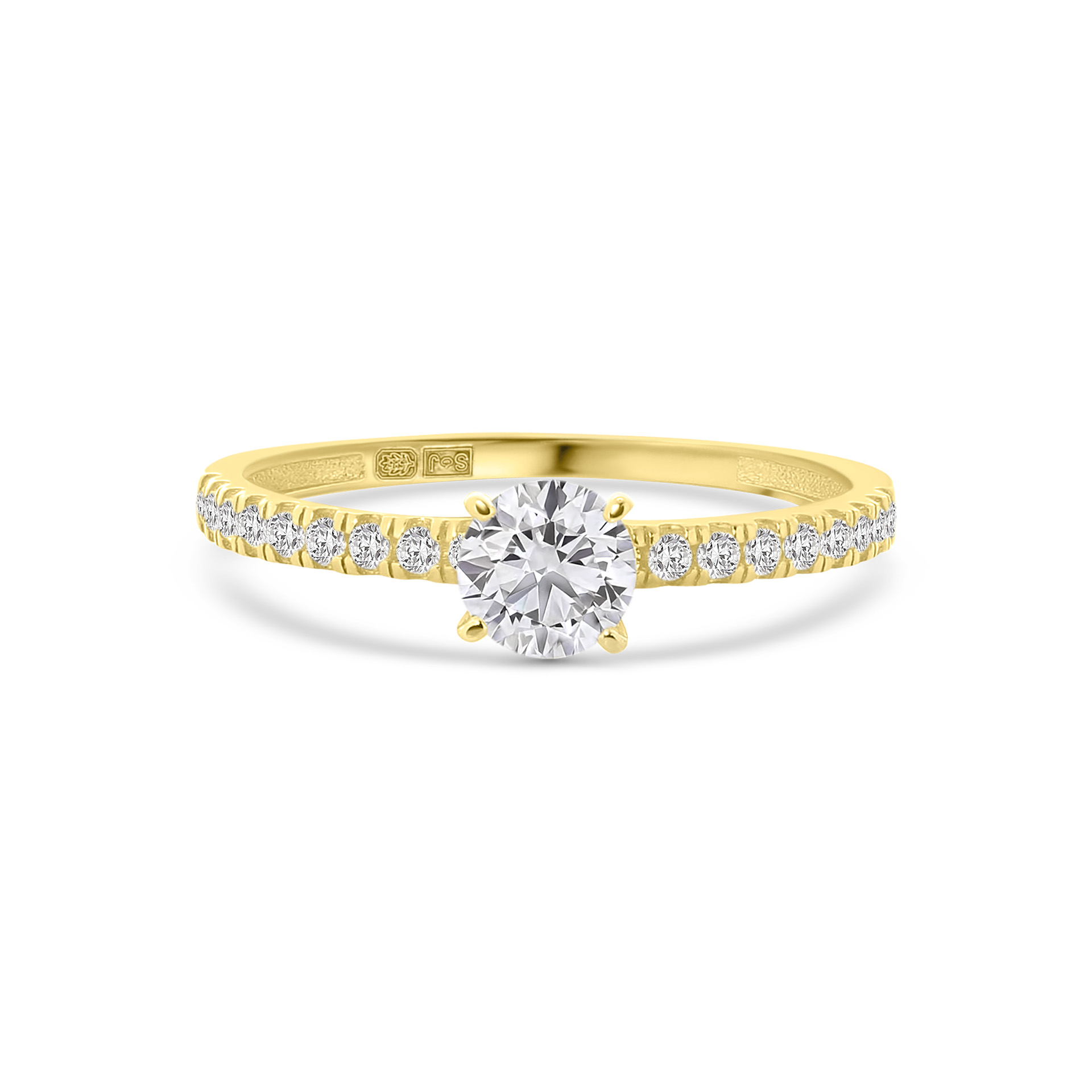 Geelgouden ring met zirkonia R122-I11-I7SZR0361-FCZ-Y-1