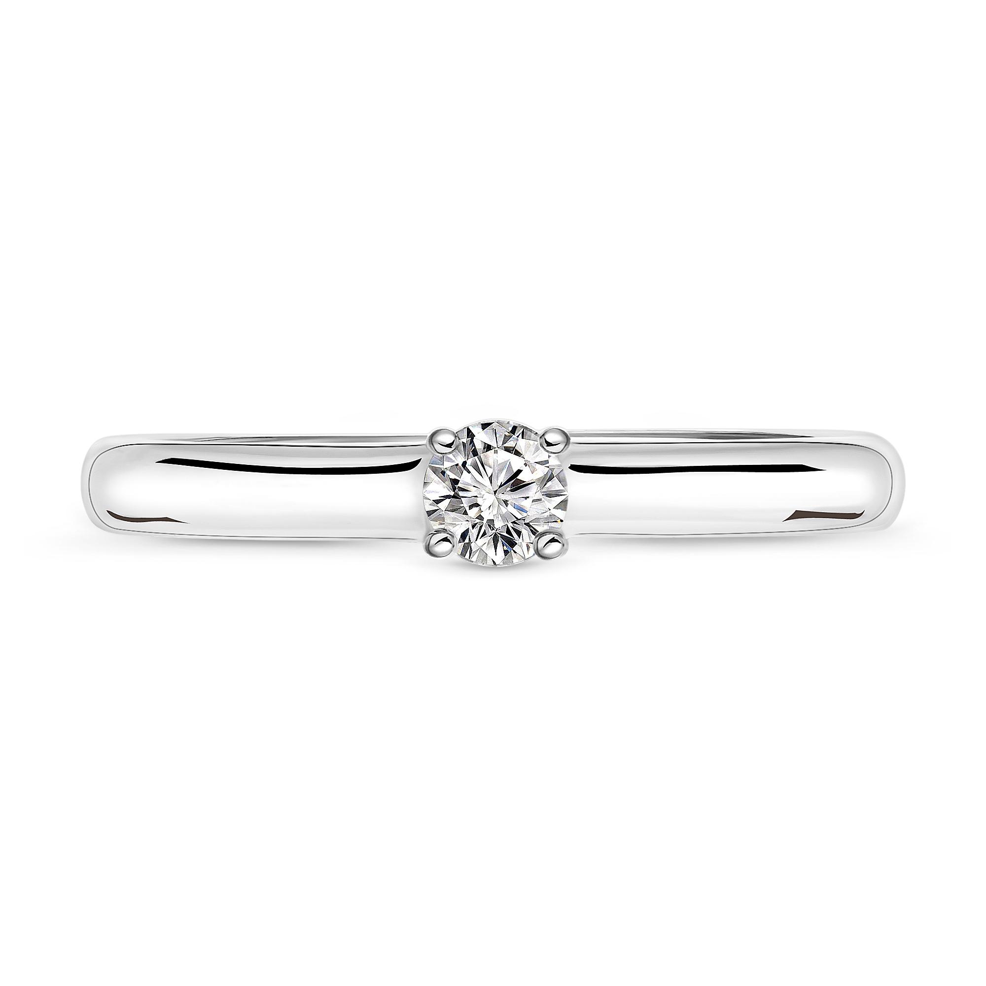 Witgouden diamanten solitair ring