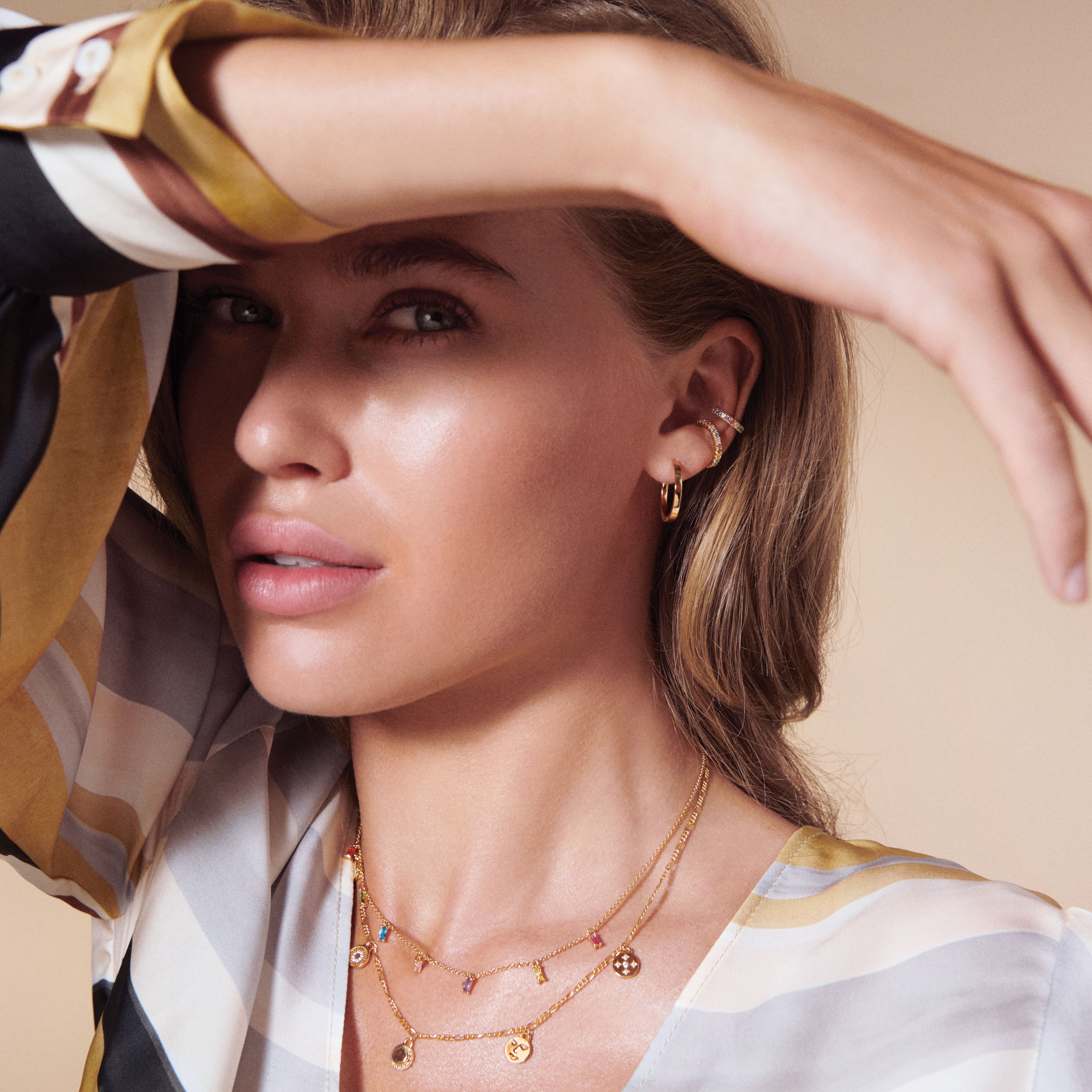 Oorringen Ellera Pianura Grande gold plated  - SJ-E12020-SG