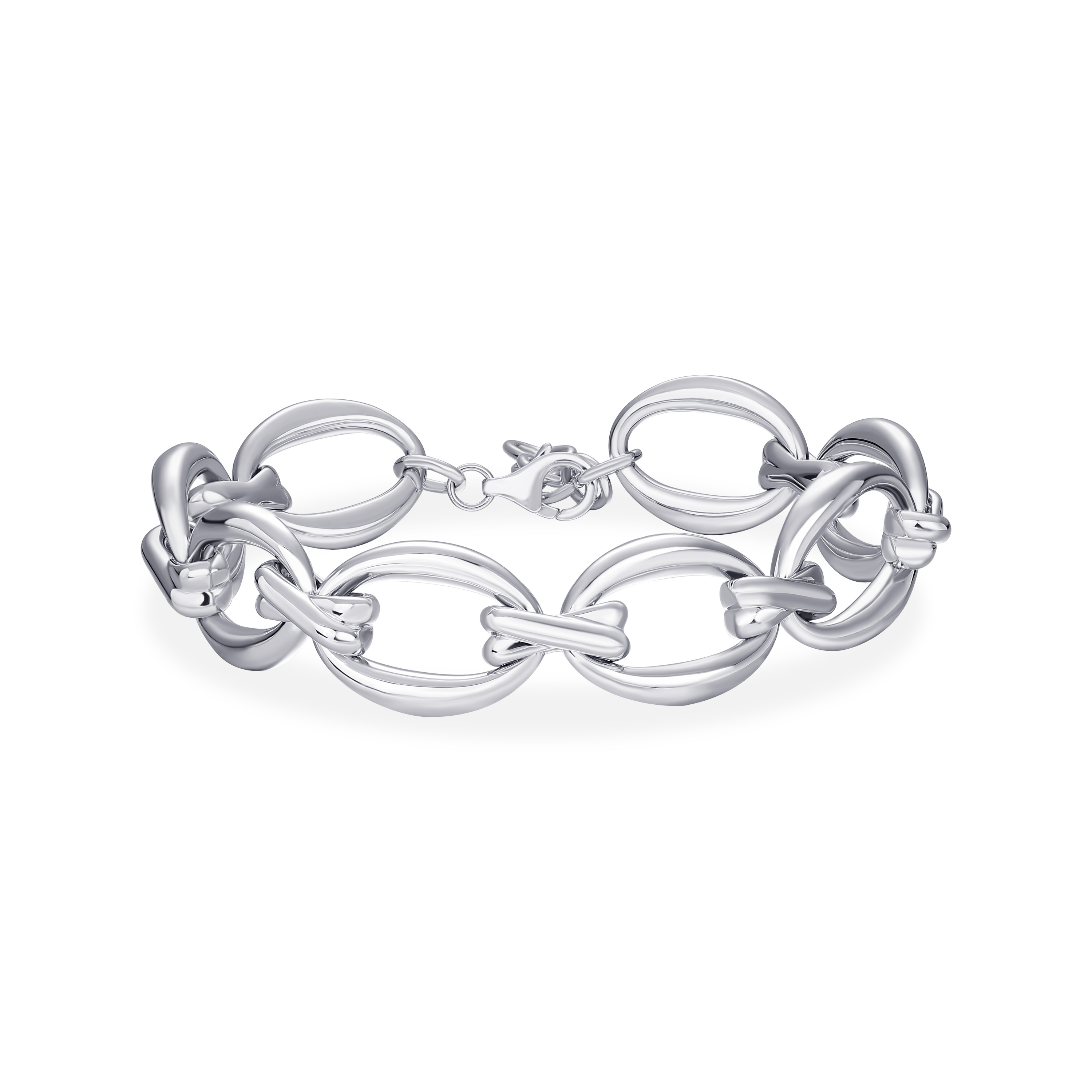 Schakelarmband van gold plated sterling zilver met zirkonia 23002ZY Schakelarmband van gold plated sterling zilver met zirkonia 23002ZY