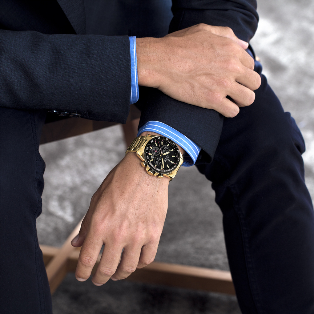 Herenhorloge Timeless Chrono Gold Black - F20634-5
