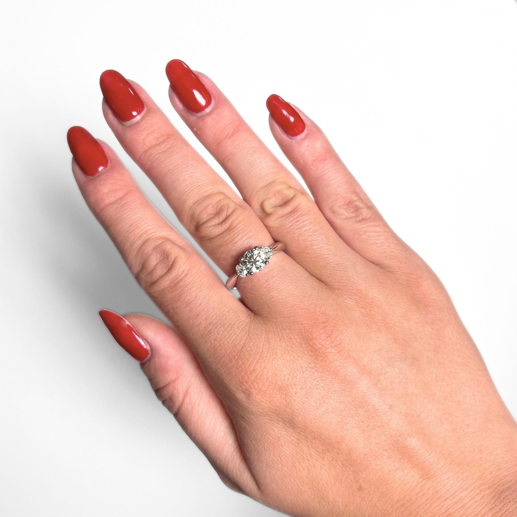 Witgouden trilogy ring met lab grown diamanten R480-MLN-0698-FLG-W